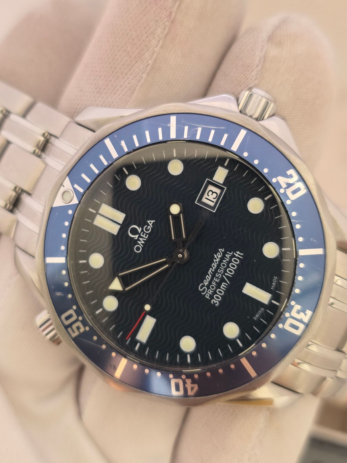 Omega Seamaster Professional 300m Blue Watch, Ref: 2541.80.00 C.1998