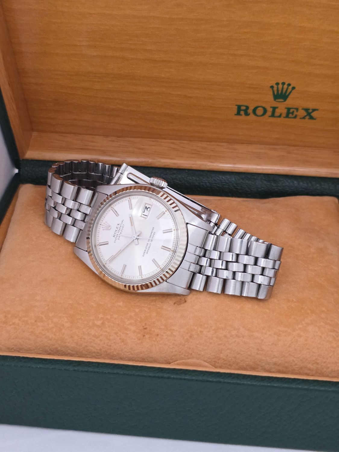 Rolex Datejust Watch 1601 36mm, Silver Dial, Good condition, Circa 1976