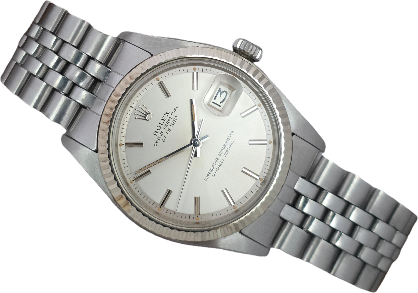Rolex Datejust Watch 1601 36mm, Silver Dial, Good condition, Circa 1976