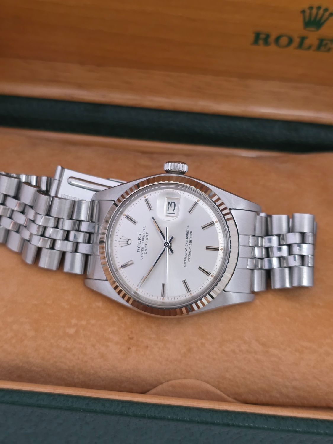 Rolex Datejust Watch 1601 36mm, Silver Dial, Good condition, Circa 1976