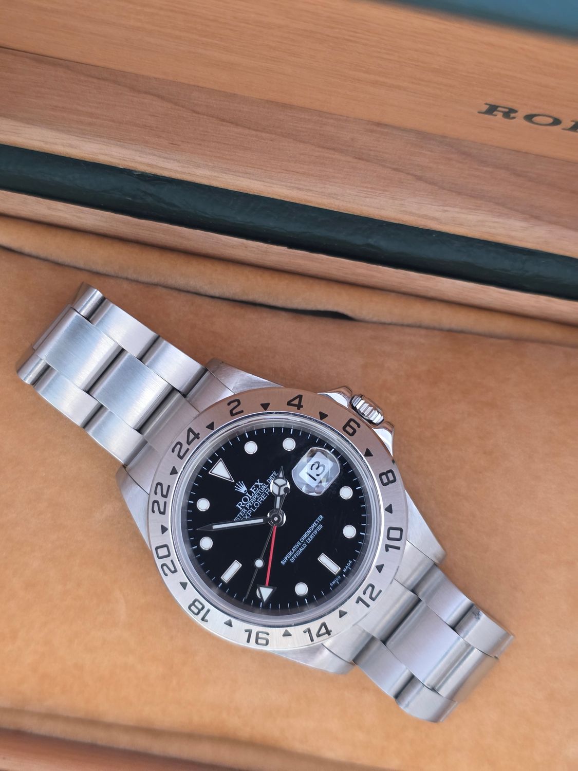 Rolex Explorer II 16570 Watch, Black Dial, 2007 Full Set, Excellent Condition