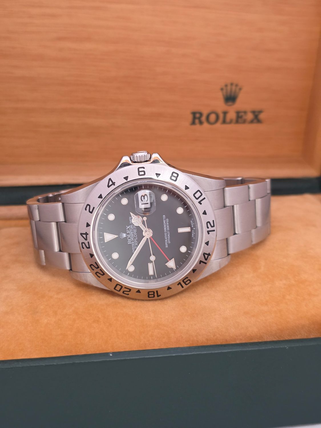 Rolex Explorer II 16570 Watch, Black Dial, 2007 Full Set, Excellent Condition