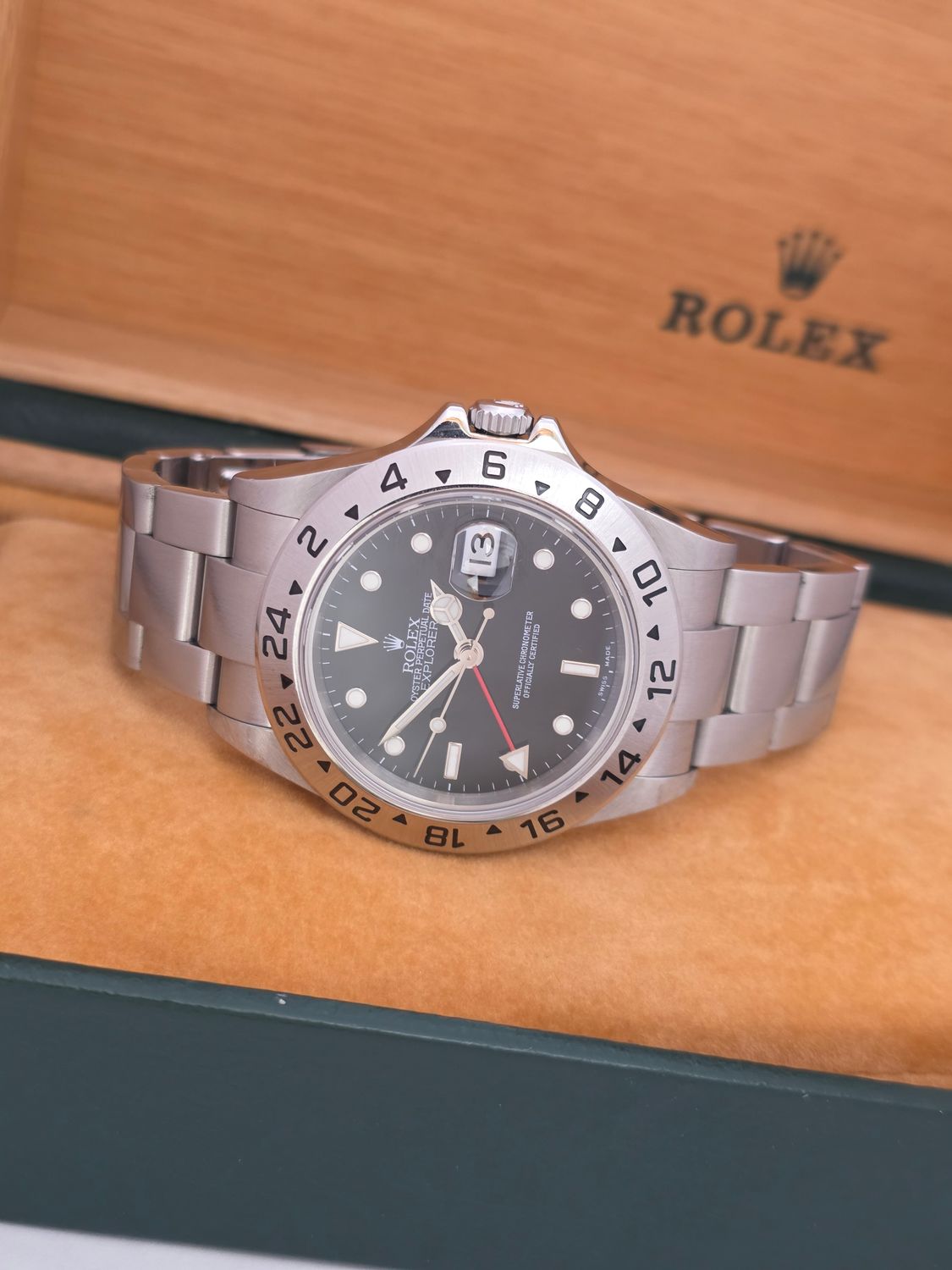 Rolex Explorer II 16570 Watch, Black Dial, 2007 Full Set, Excellent Condition