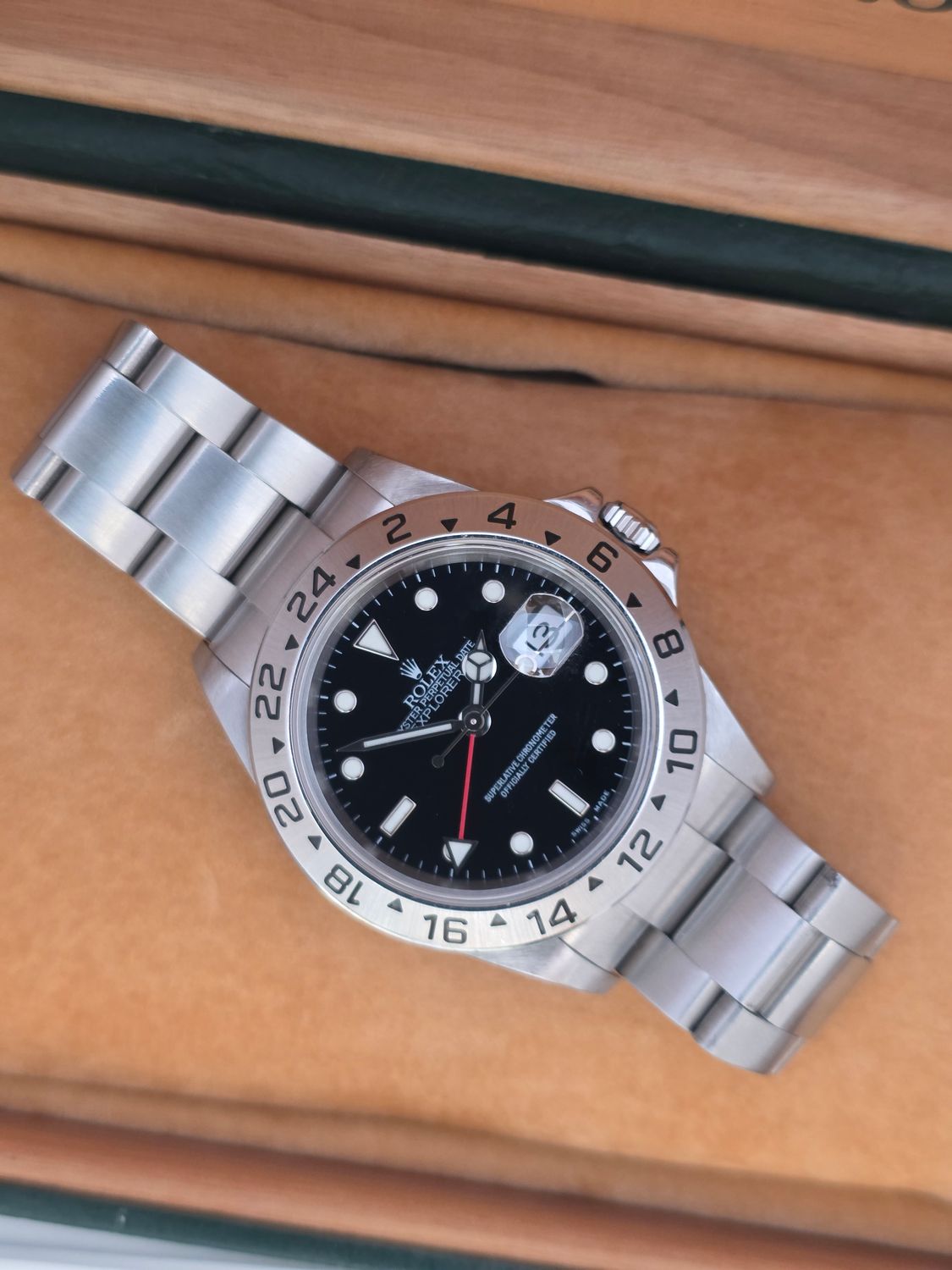 Rolex Explorer II 16570 Watch, Black Dial, 2007 Full Set, Excellent Condition