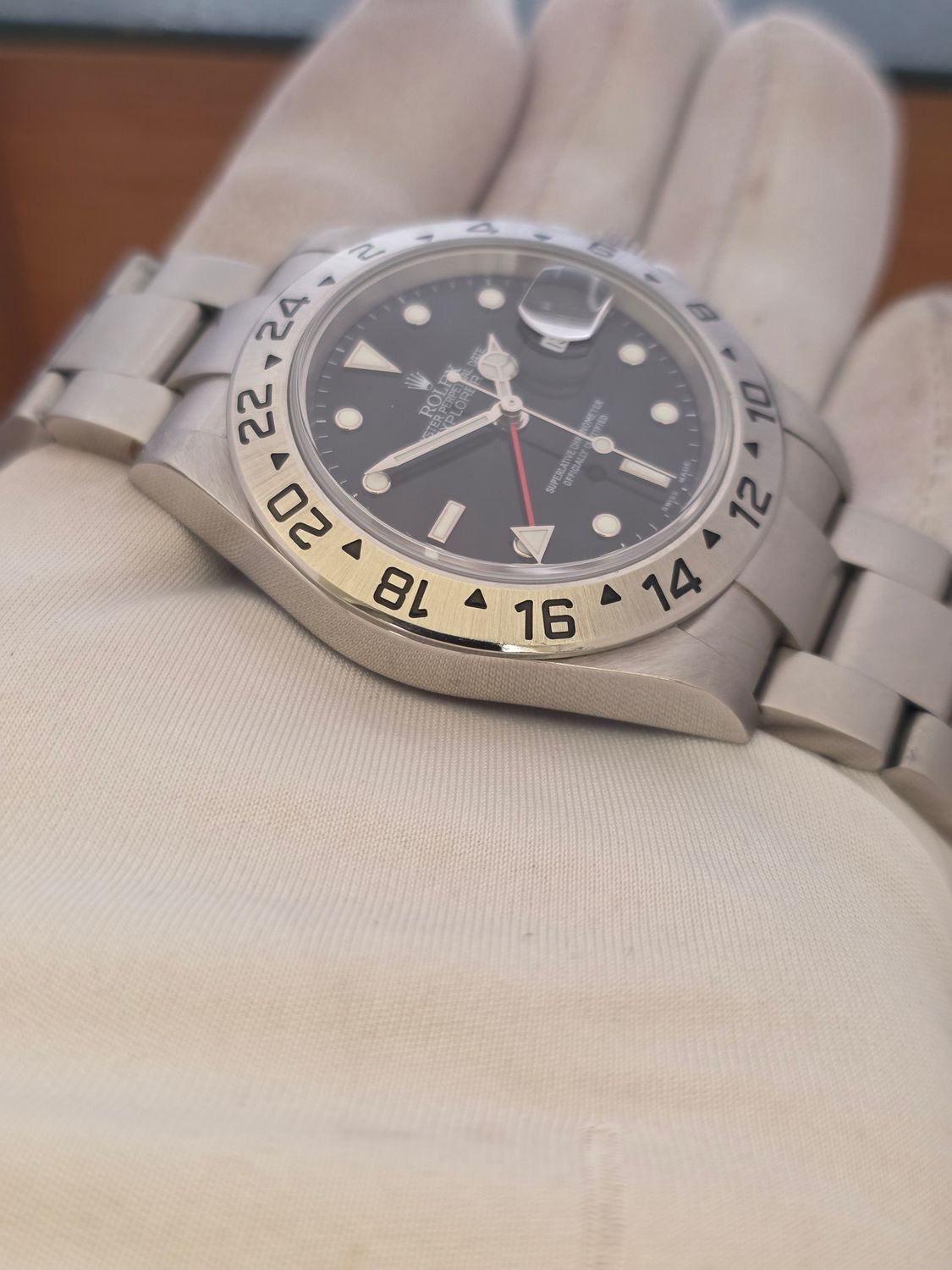 Rolex Explorer II 16570 Watch, Black Dial, 2007 Full Set, Excellent Condition