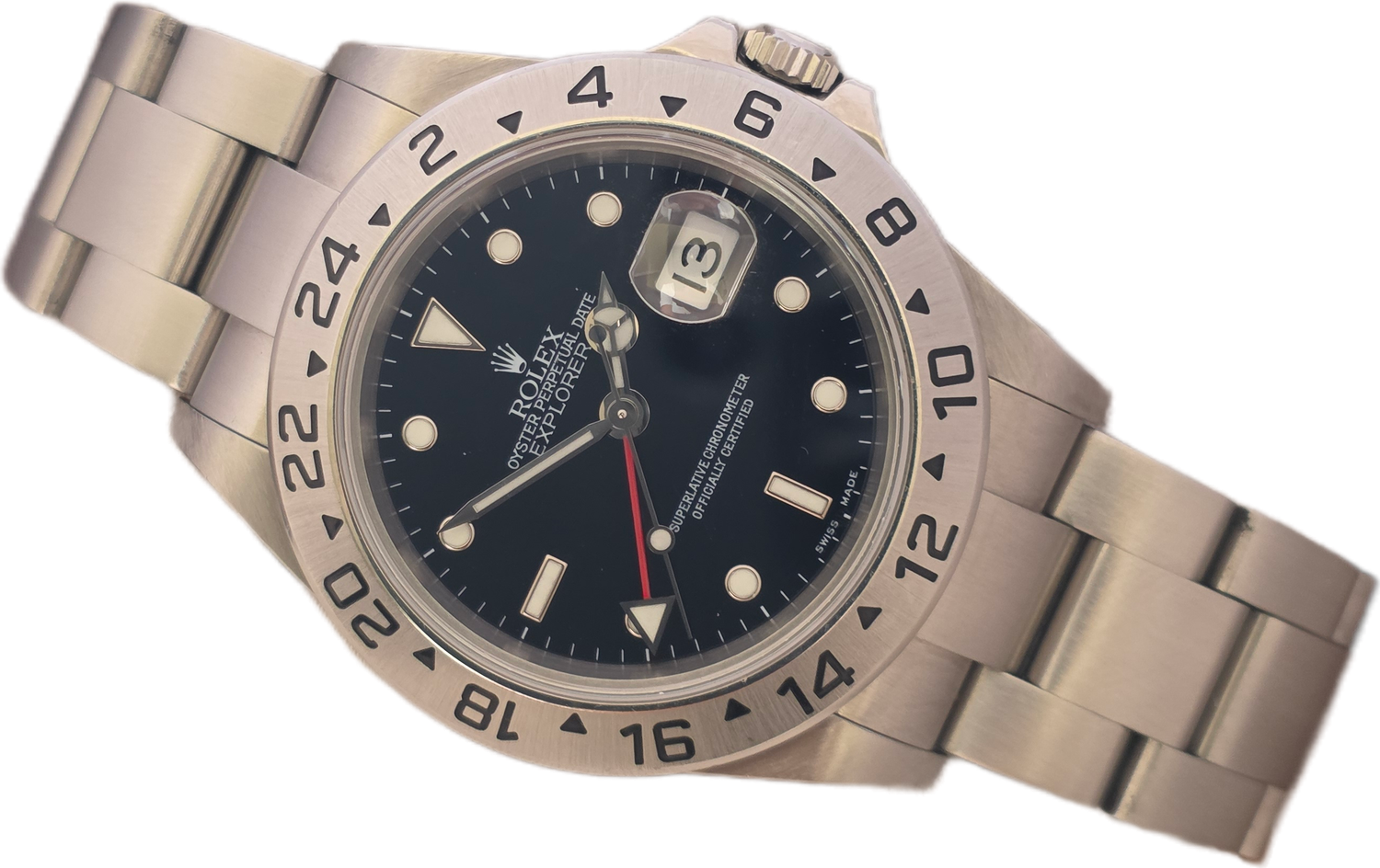 Rolex Explorer II 16570 Watch, Black Dial, 2007 Full Set, Excellent Condition