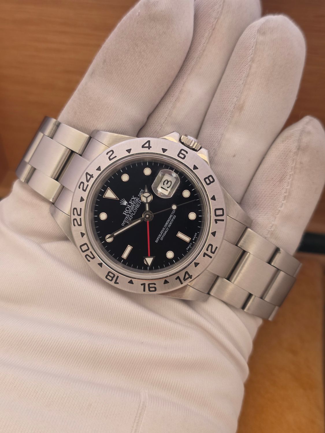Rolex Explorer II 16570 Watch, Black Dial, 2007 Full Set, Excellent Condition