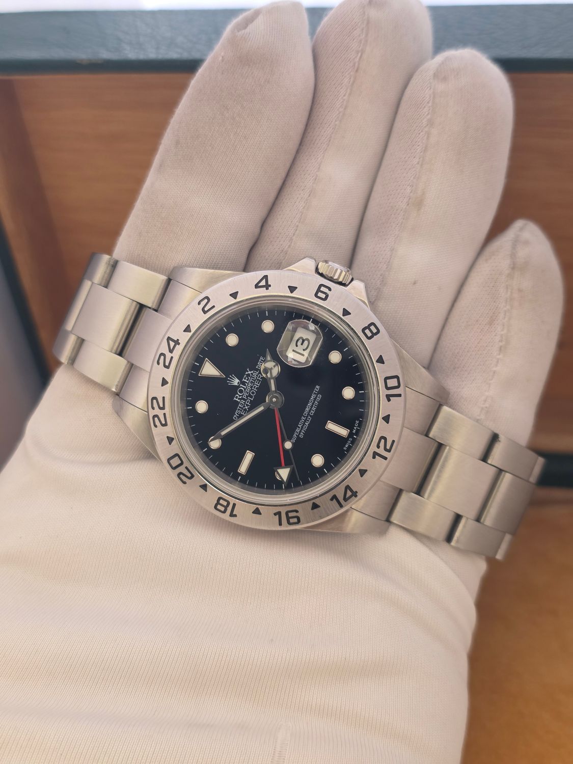 Rolex Explorer II 16570 Watch, Black Dial, 2007 Full Set, Excellent Condition