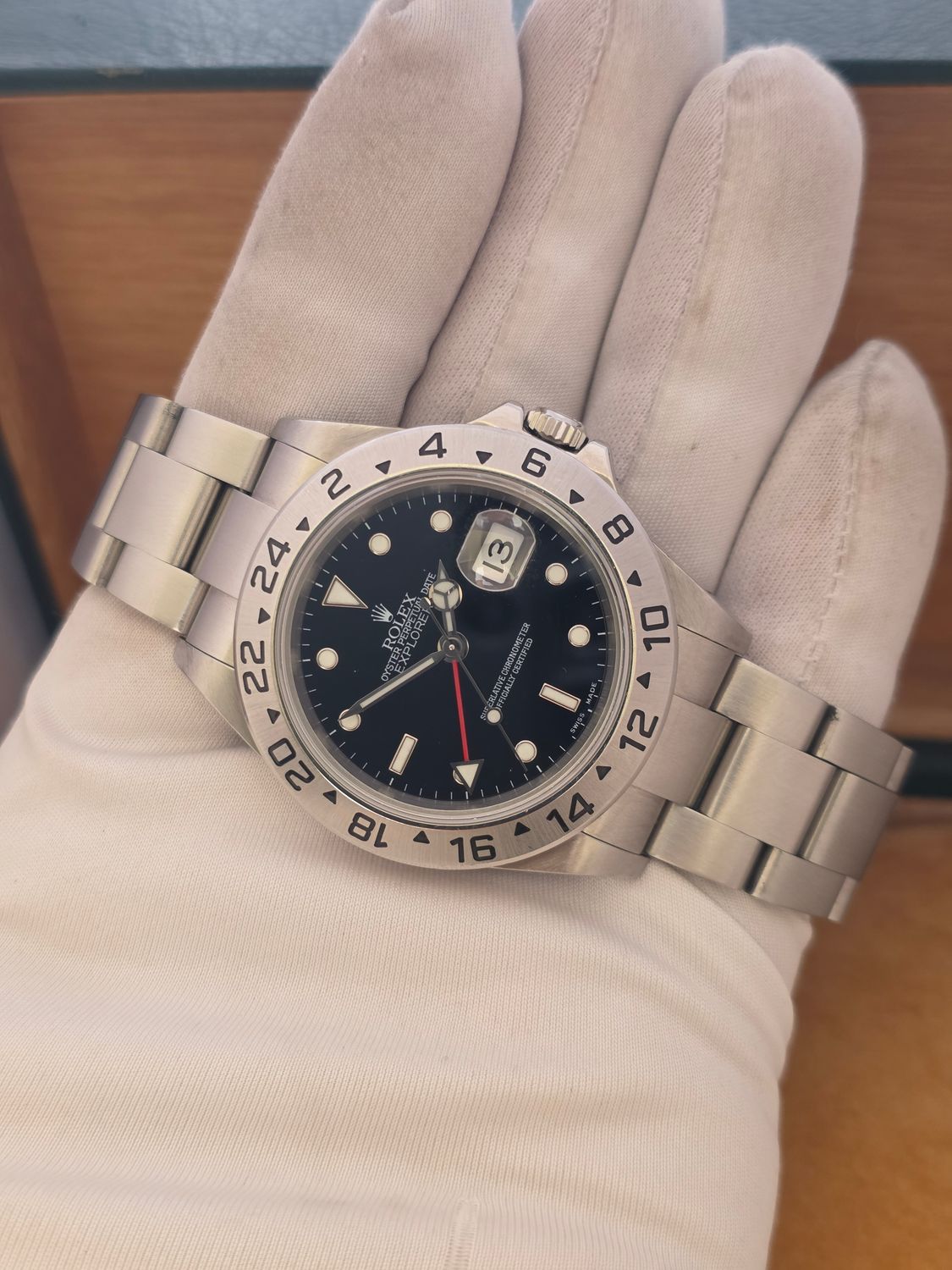 Rolex Explorer II 16570 Watch, Black Dial, 2007 Full Set, Excellent Condition