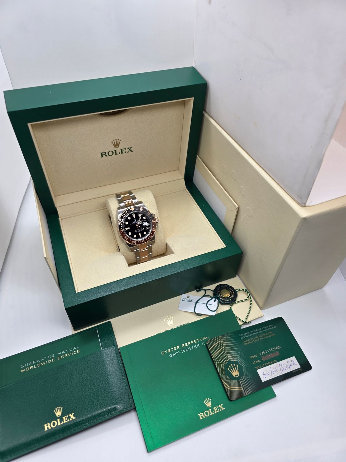 Rolex GMT Master II 126711CHNR Rootbeer Watch, 2022 Box &amp; Papers