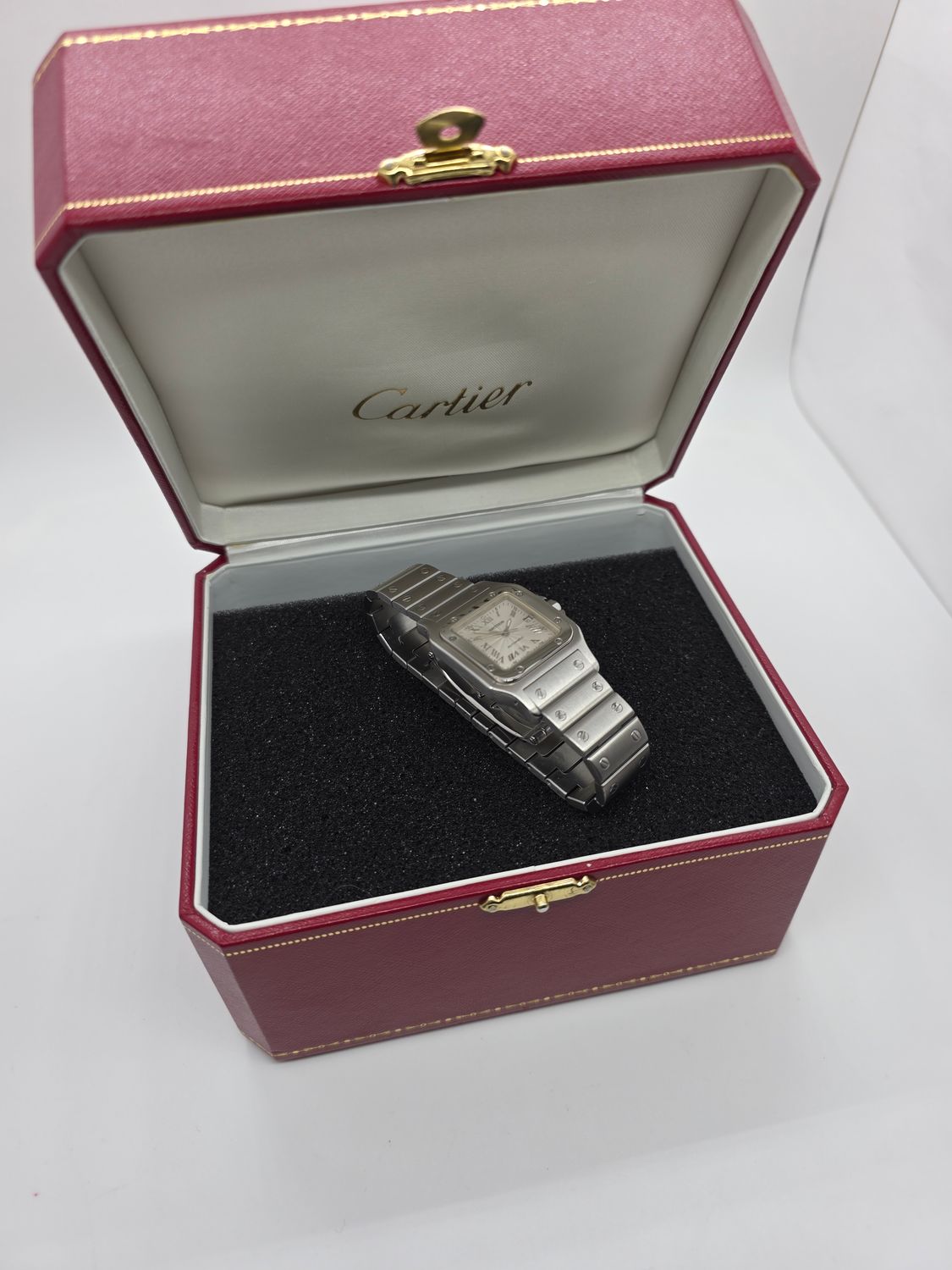 Cartier Santos Galbee W20055D6 2319, Silver Guilloche Dial, 29mm Automatic Watch