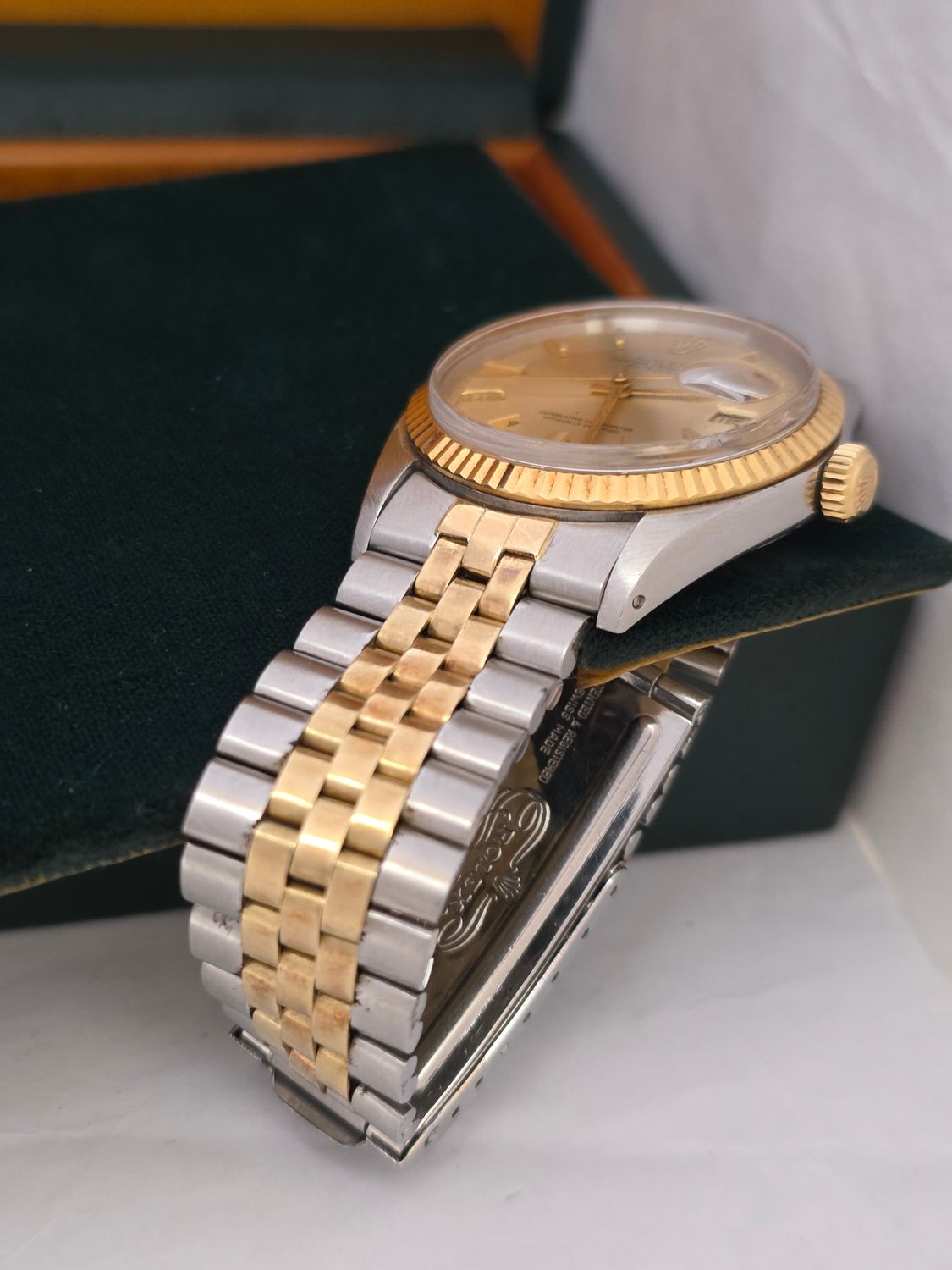 Rolex Datejust 1601 36mm Watch, Steel &amp; 18k Yellow Gold Box Set, 1971