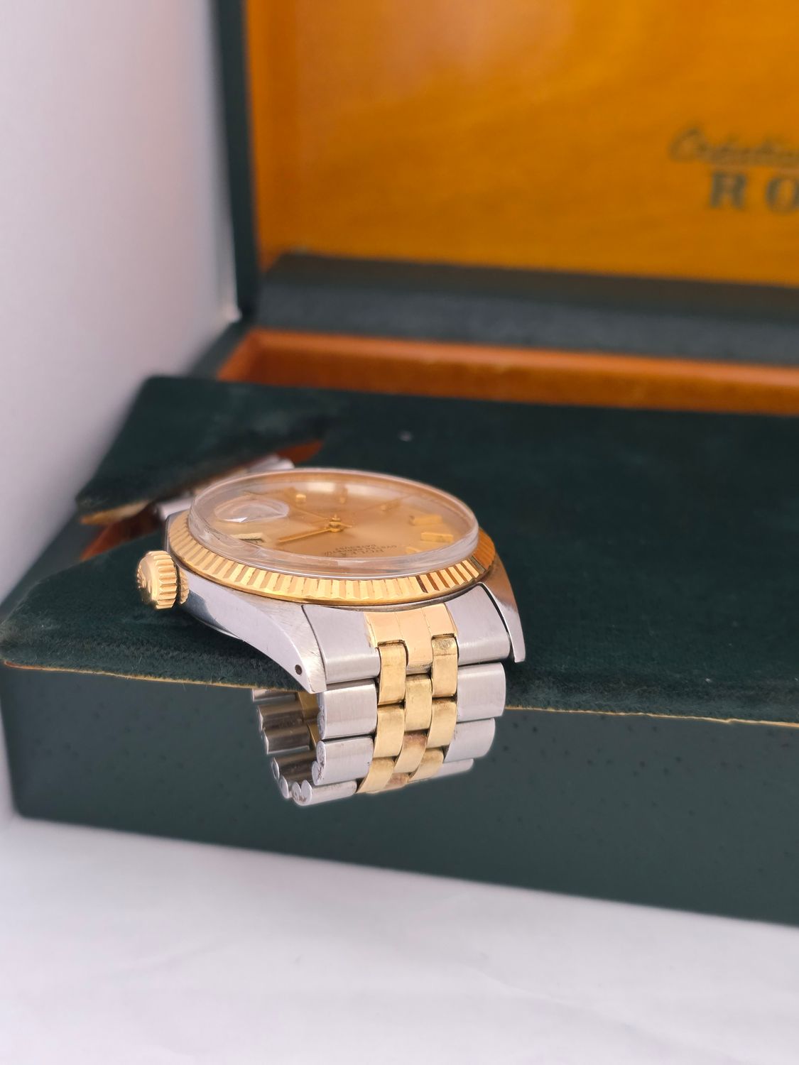 Rolex Datejust 1601 36mm Watch, Steel &amp; 18k Yellow Gold Box Set, 1971