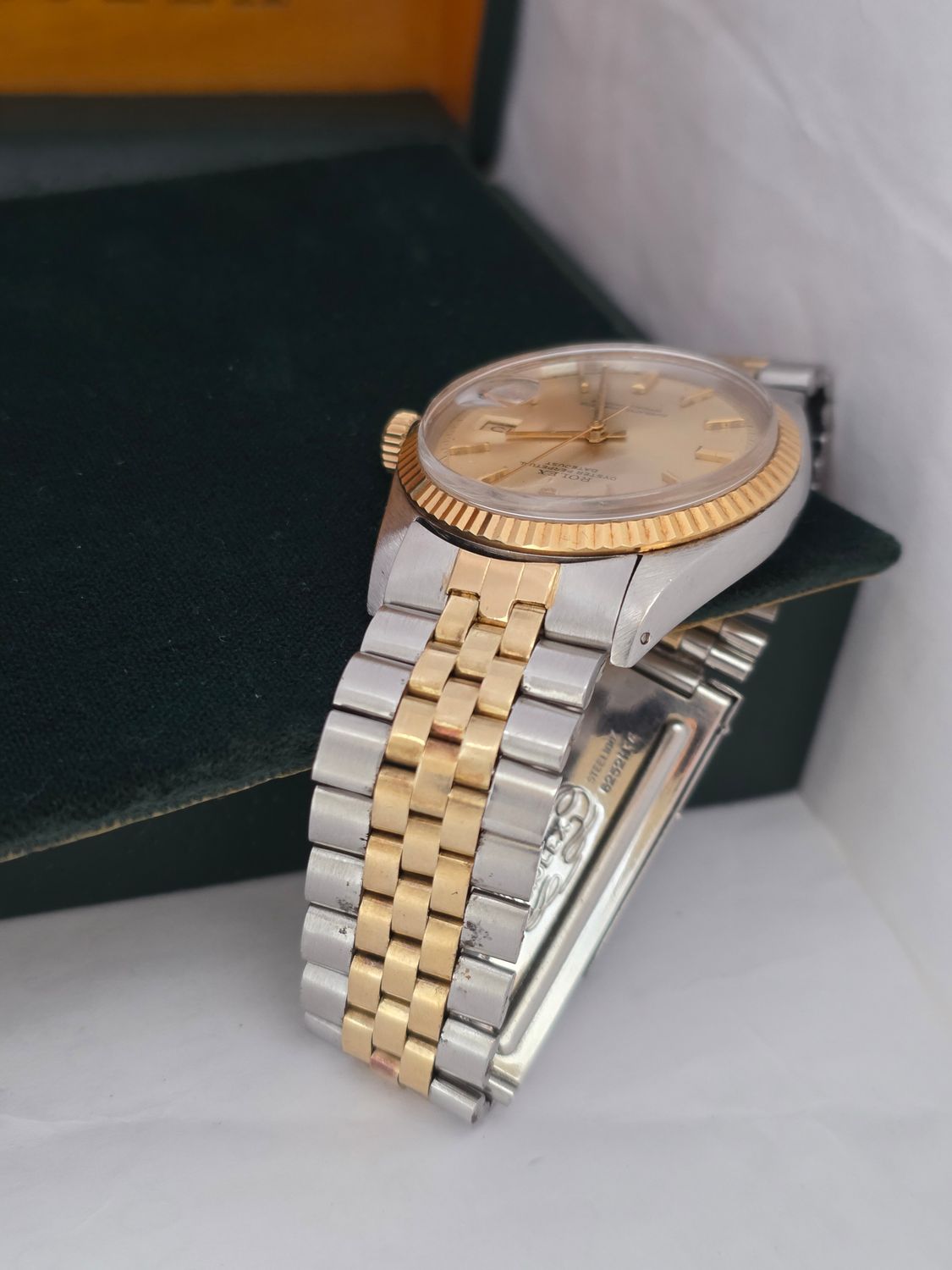 Rolex Datejust 1601 36mm Watch, Steel &amp; 18k Yellow Gold Box Set, 1971