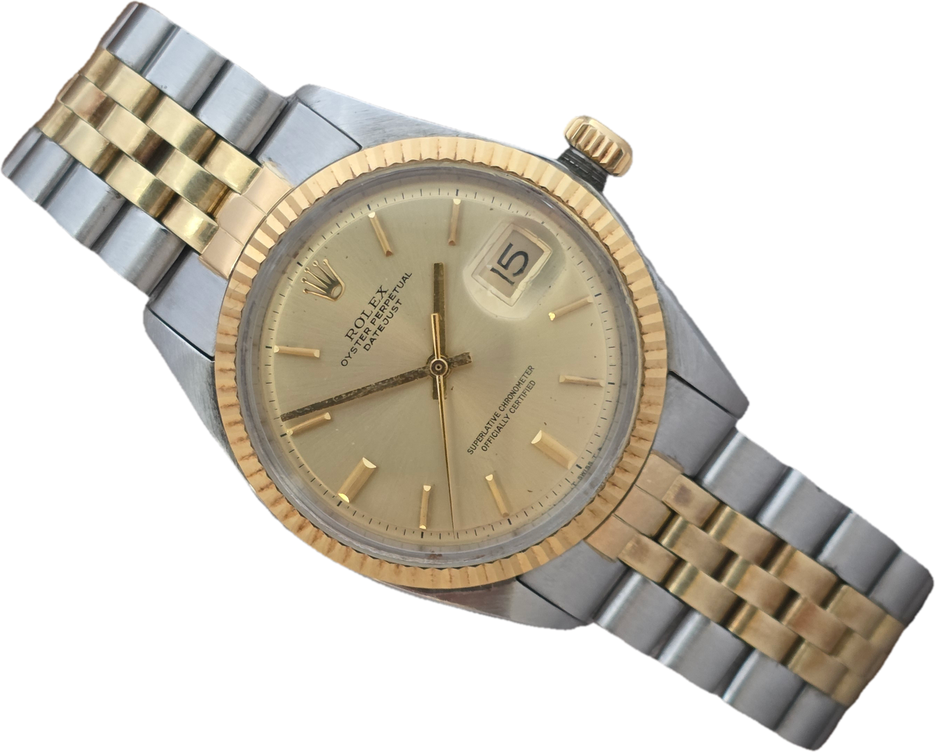 Rolex Datejust 1601 36mm Watch, Steel &amp; 18k Yellow Gold Box Set, 1971
