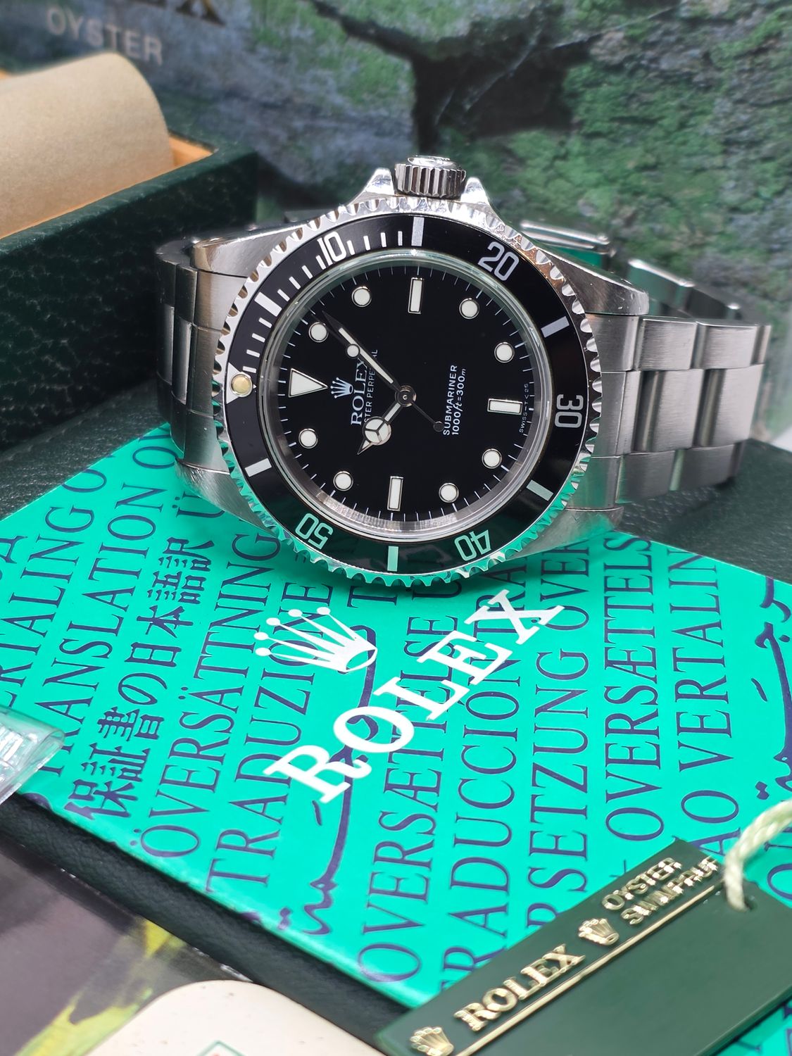 Rolex Submariner 14060 Watch 2 Liner, Tritium Dial/hands, 1993 Box Set