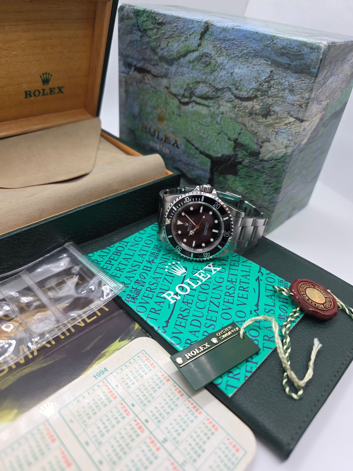 Rolex Submariner 14060 Watch 2 Liner, Tritium Dial/hands, 1993 Box Set