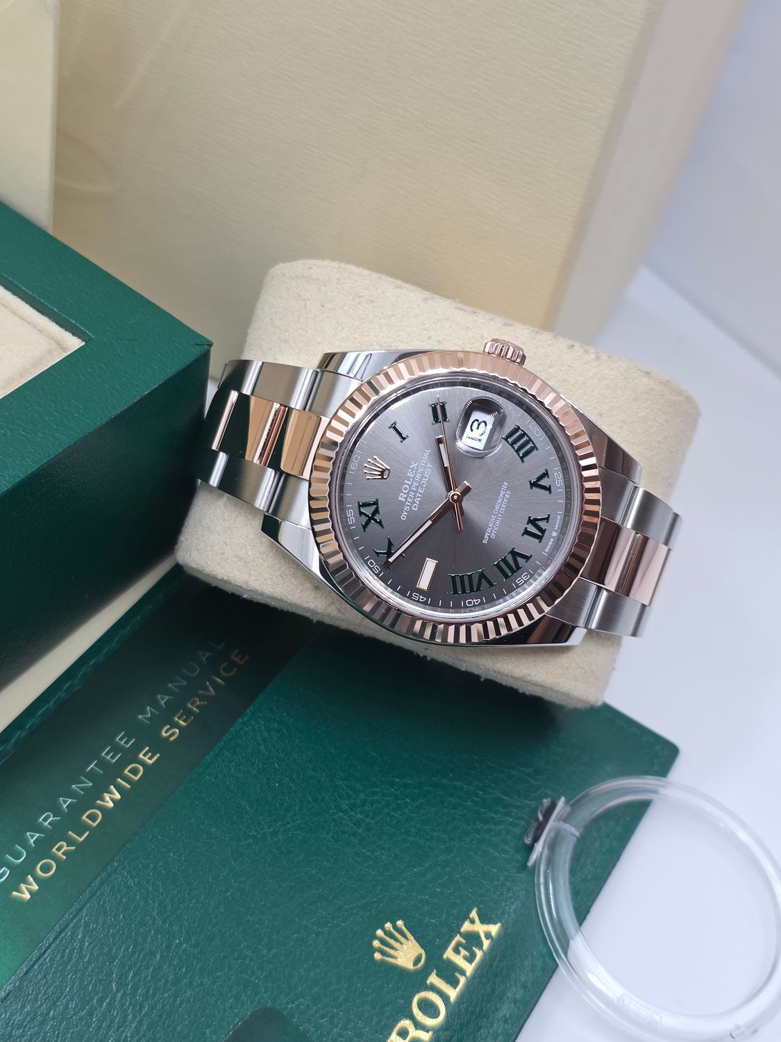 Rolex Datejust 126331 Wimbledon Dial 41mm Watch , Steel/Rose Gold 2023 Full Set