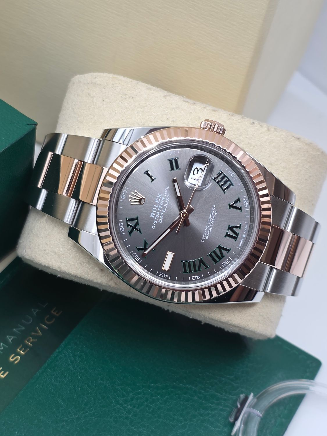 Rolex Datejust 126331 Wimbledon Dial 41mm Watch , Steel/Rose Gold 2023 Full Set