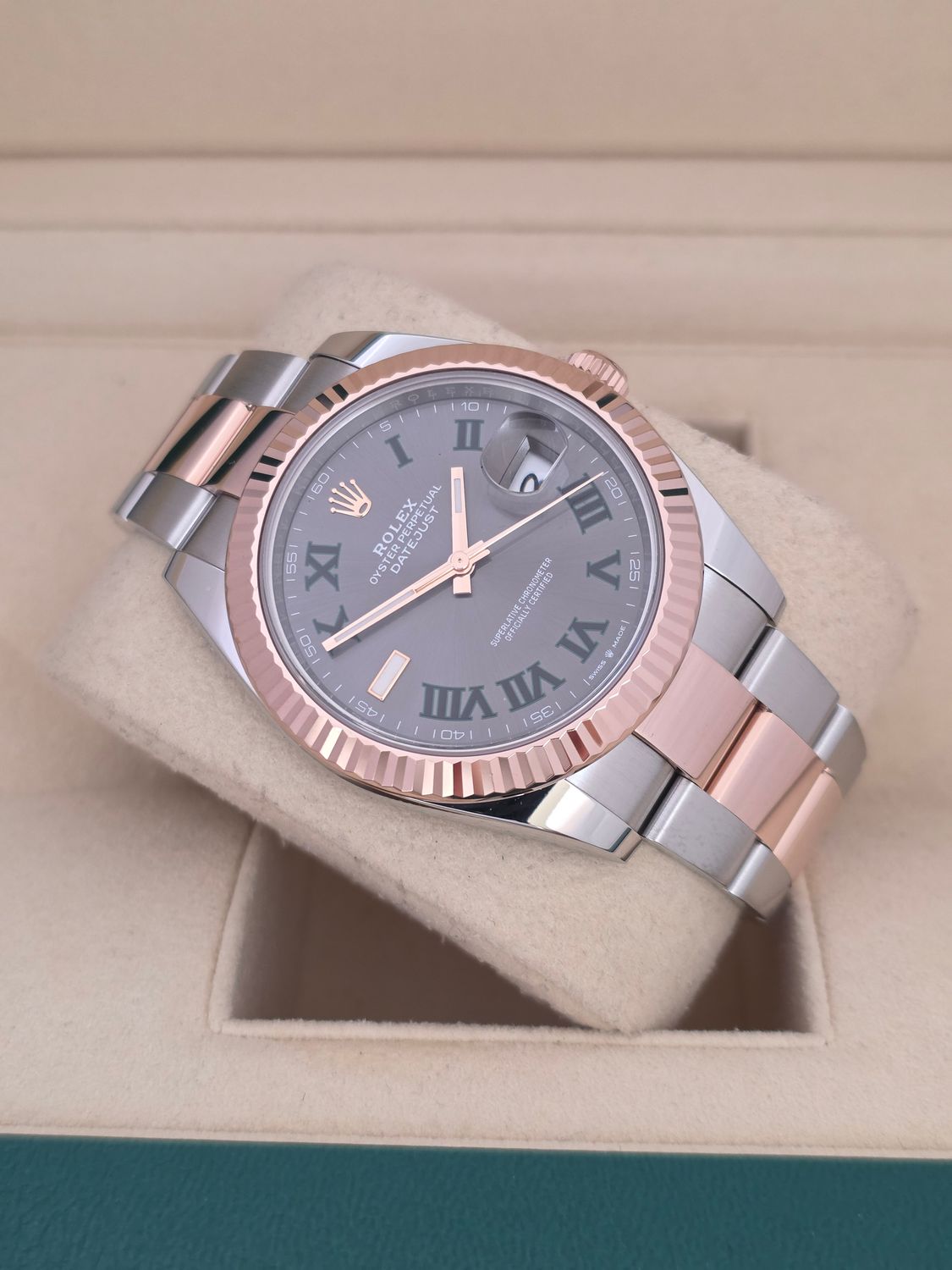 Rolex Datejust 126331 Wimbledon Dial 41mm Watch , Steel/Rose Gold 2023 Full Set