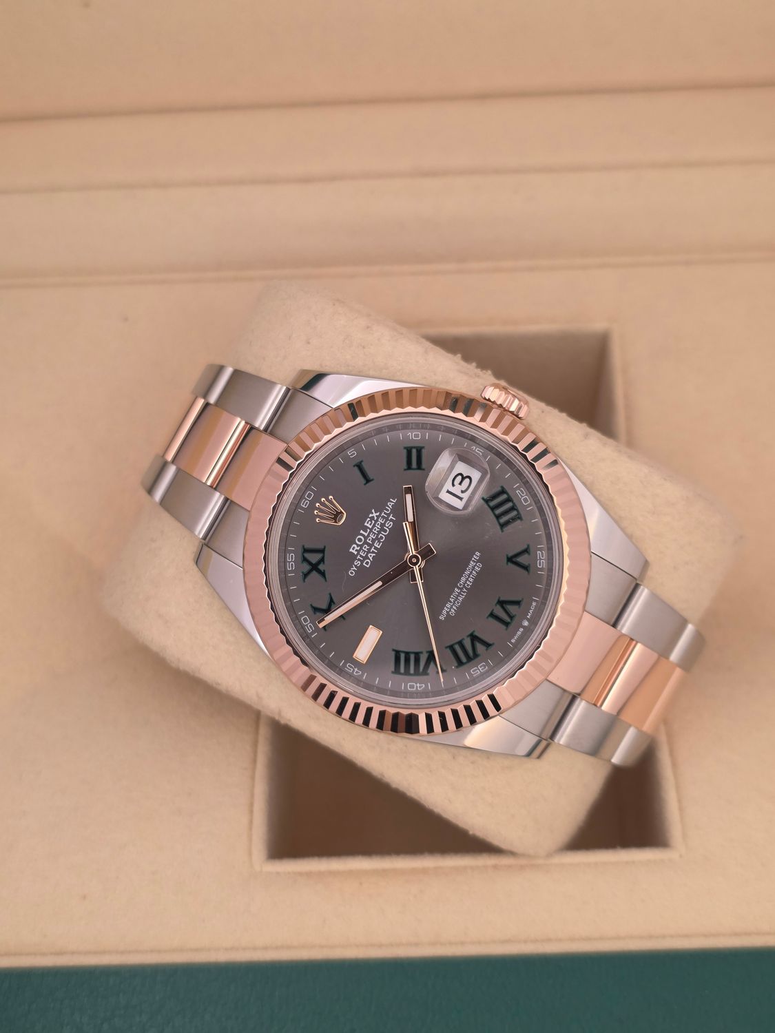 Rolex Datejust 126331 Wimbledon Dial 41mm Watch , Steel/Rose Gold 2023 Full Set