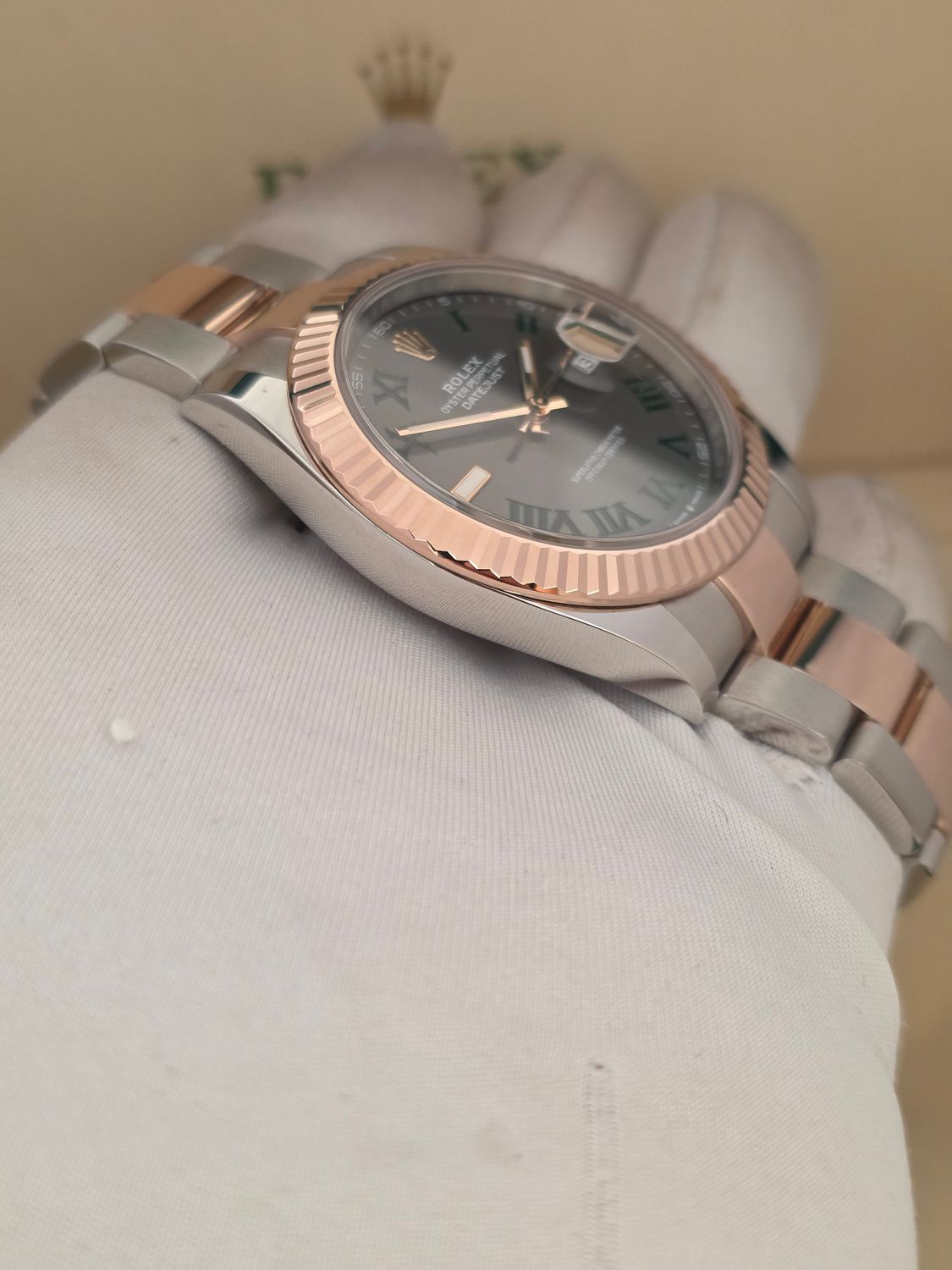 Rolex Datejust 126331 Wimbledon Dial 41mm Watch , Steel/Rose Gold 2023 Full Set