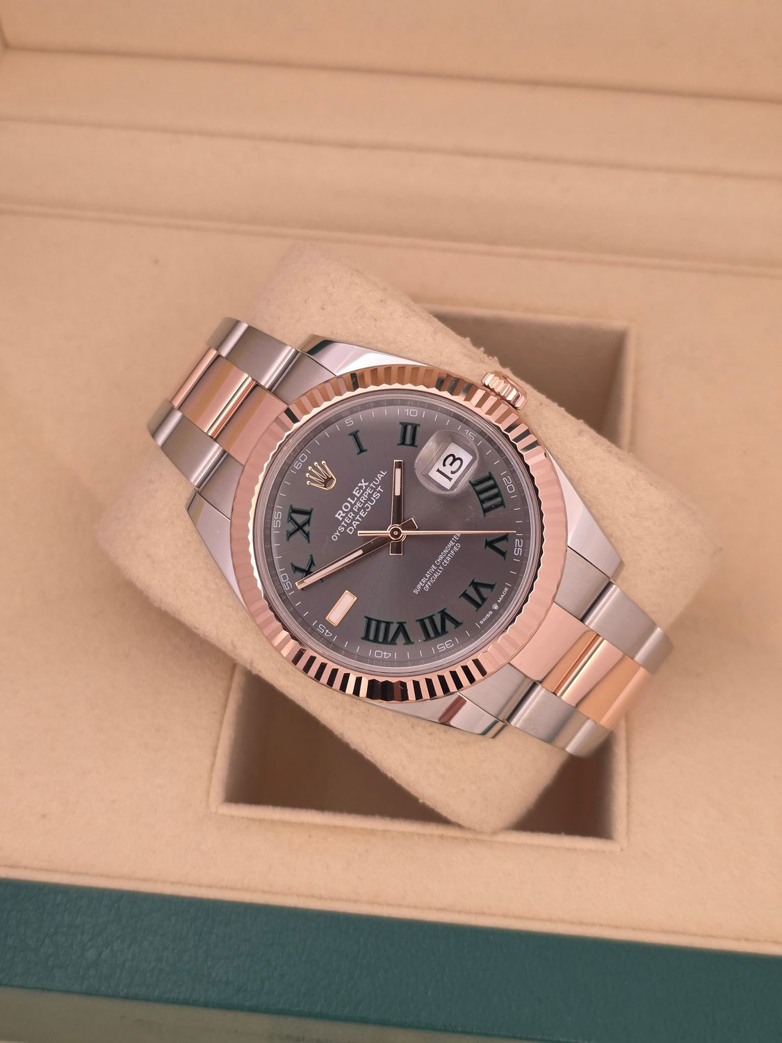 Rolex Datejust 126331 Wimbledon Dial 41mm Watch , Steel/Rose Gold 2023 Full Set