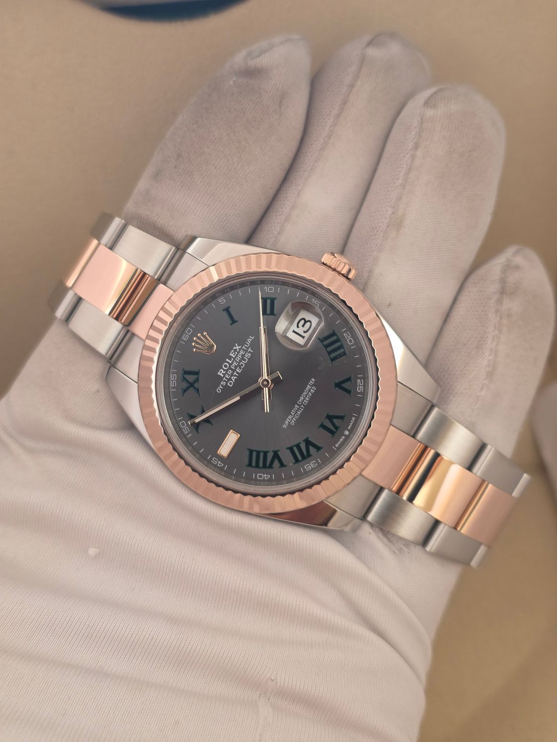 Rolex Datejust 126331 Wimbledon Dial 41mm Watch , Steel/Rose Gold 2023 Full Set