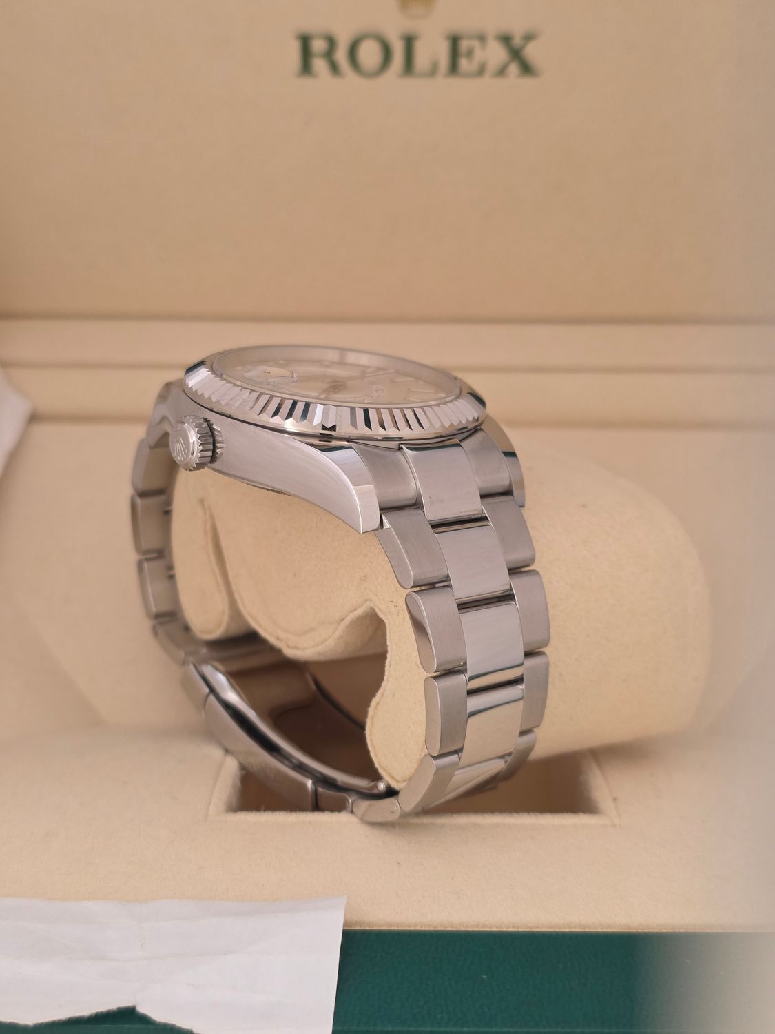 Rolex SkyDweller 326934 Watch, White Dial, 2017 Box &amp; Papers, With some stickers