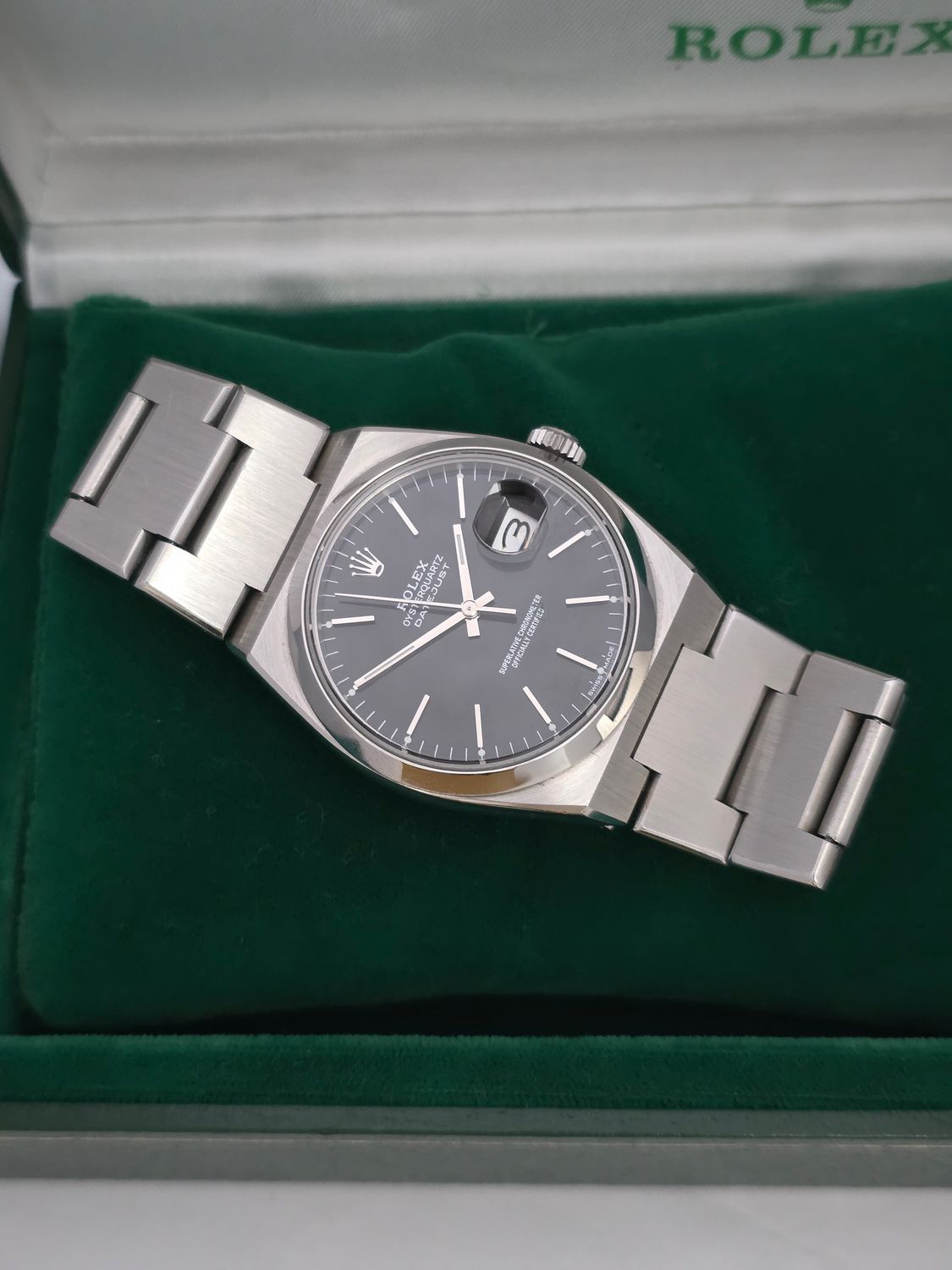 Rolex Datejust Oysterquartz 17000 Watch, C.1984, 2024 RSC Service Papers, Super Sharp Condition