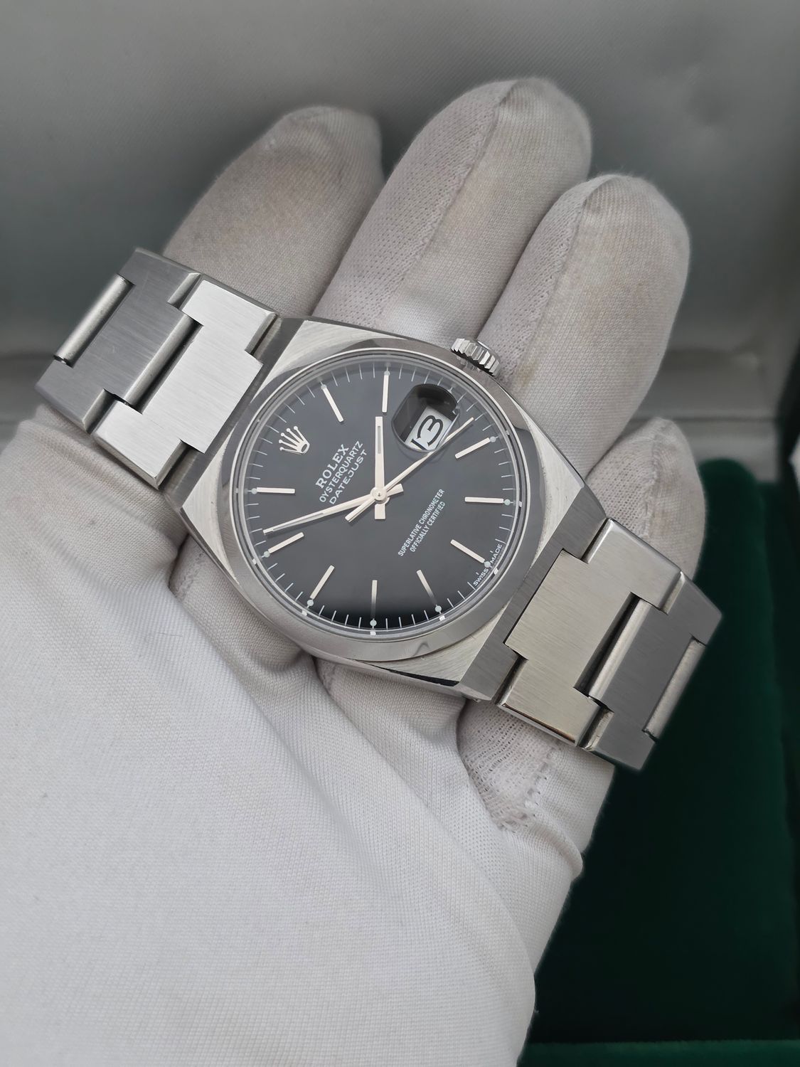 Rolex Datejust Oysterquartz 17000 Watch, C.1984, 2024 RSC Service Papers, Super Sharp Condition