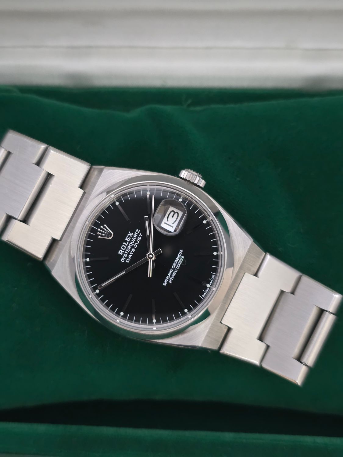 Rolex Datejust Oysterquartz 17000 Watch, C.1984, 2024 RSC Service Papers, Super Sharp Condition