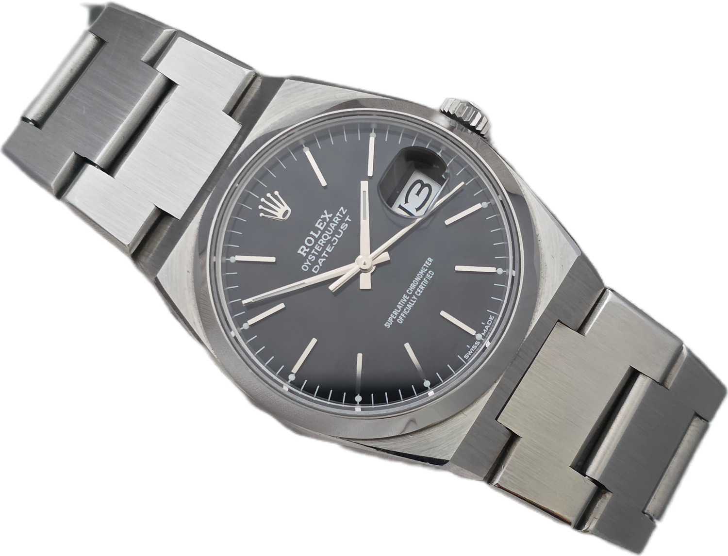 Rolex Datejust Oysterquartz 17000 Watch, C.1984, 2024 RSC Service Papers, Super Sharp Condition