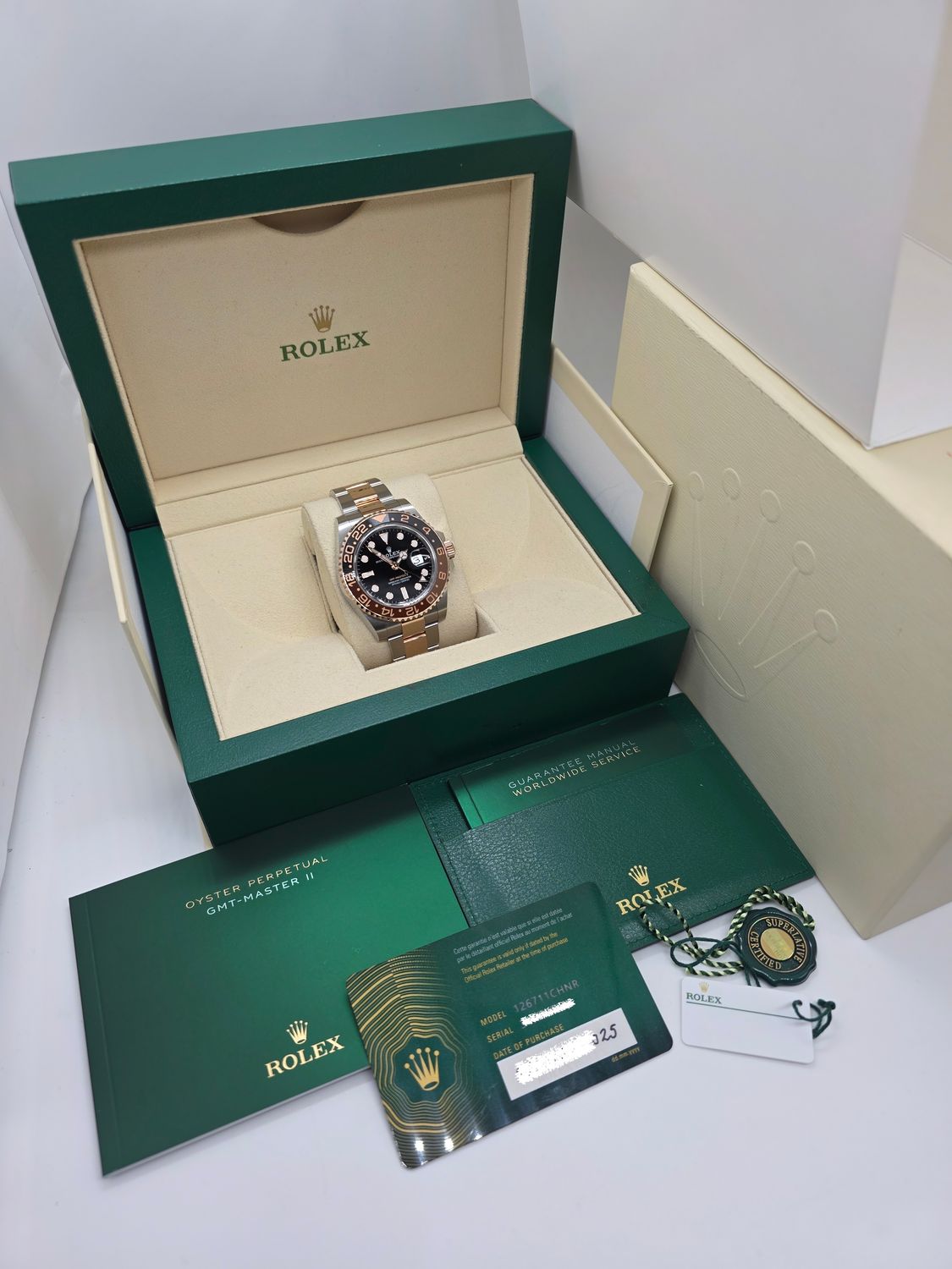 Rolex GMT Master II 126711CHNR Rootbeer Watch, 2025 Box &amp; Papers