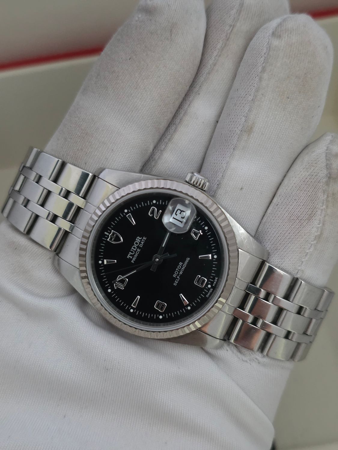 TUDOR Prince Date 74034 Black Dial Watch, Circa 2000, Excellent Condition