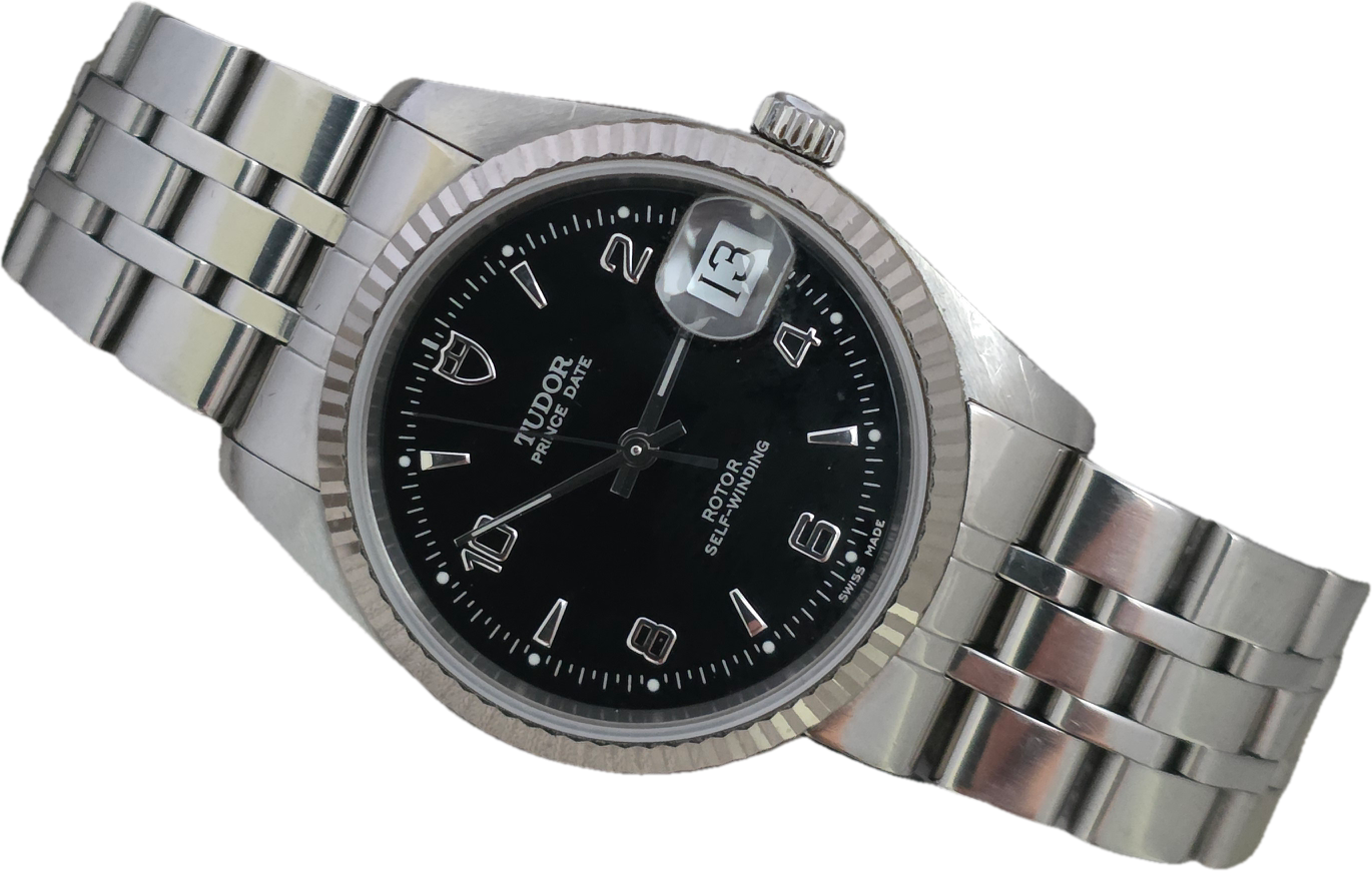 TUDOR Prince Date 74034 Black Dial Watch, Circa 2000, Excellent Condition