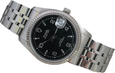 TUDOR Prince Date 74034 Black Dial Watch, Circa 2000, Excellent Condition TUDOR Prince Date 74034 Black Dial Watch, Circa 2000, Excellent Condition