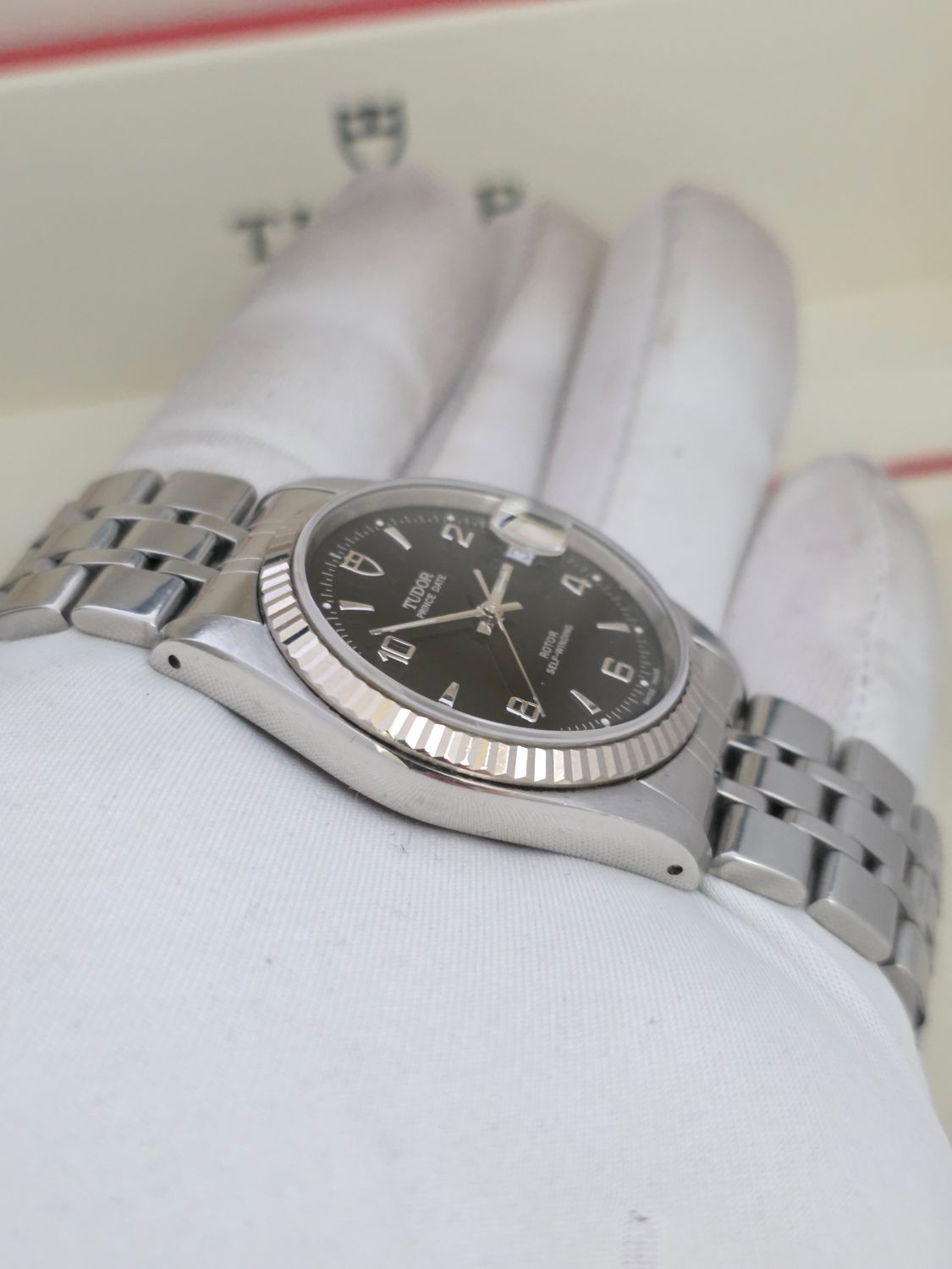 TUDOR Prince Date 74034 Black Dial Watch, Circa 2000, Excellent Condition