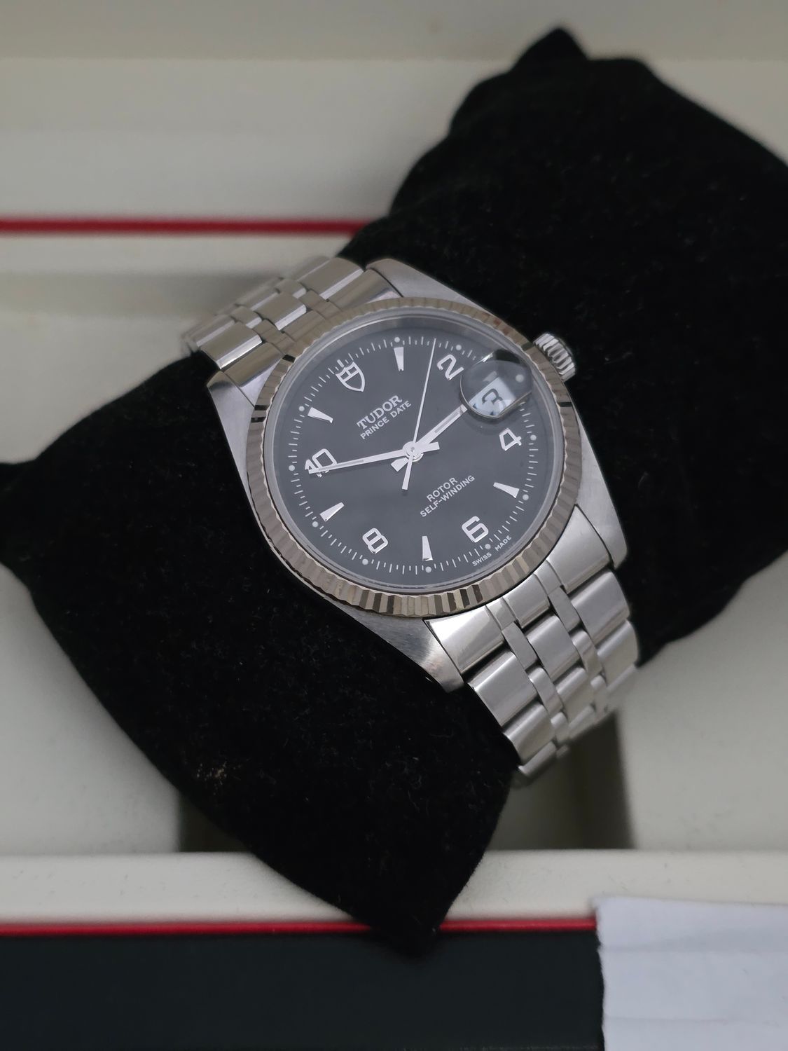 TUDOR Prince Date 74034 Black Dial Watch, Circa 2000, Excellent Condition