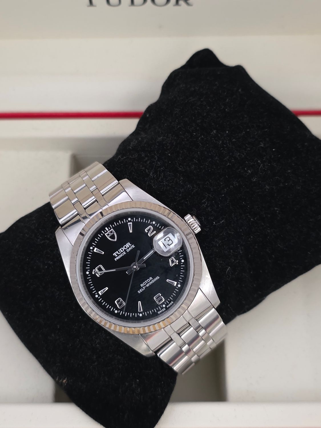 TUDOR Prince Date 74034 Black Dial Watch, Circa 2000, Excellent Condition