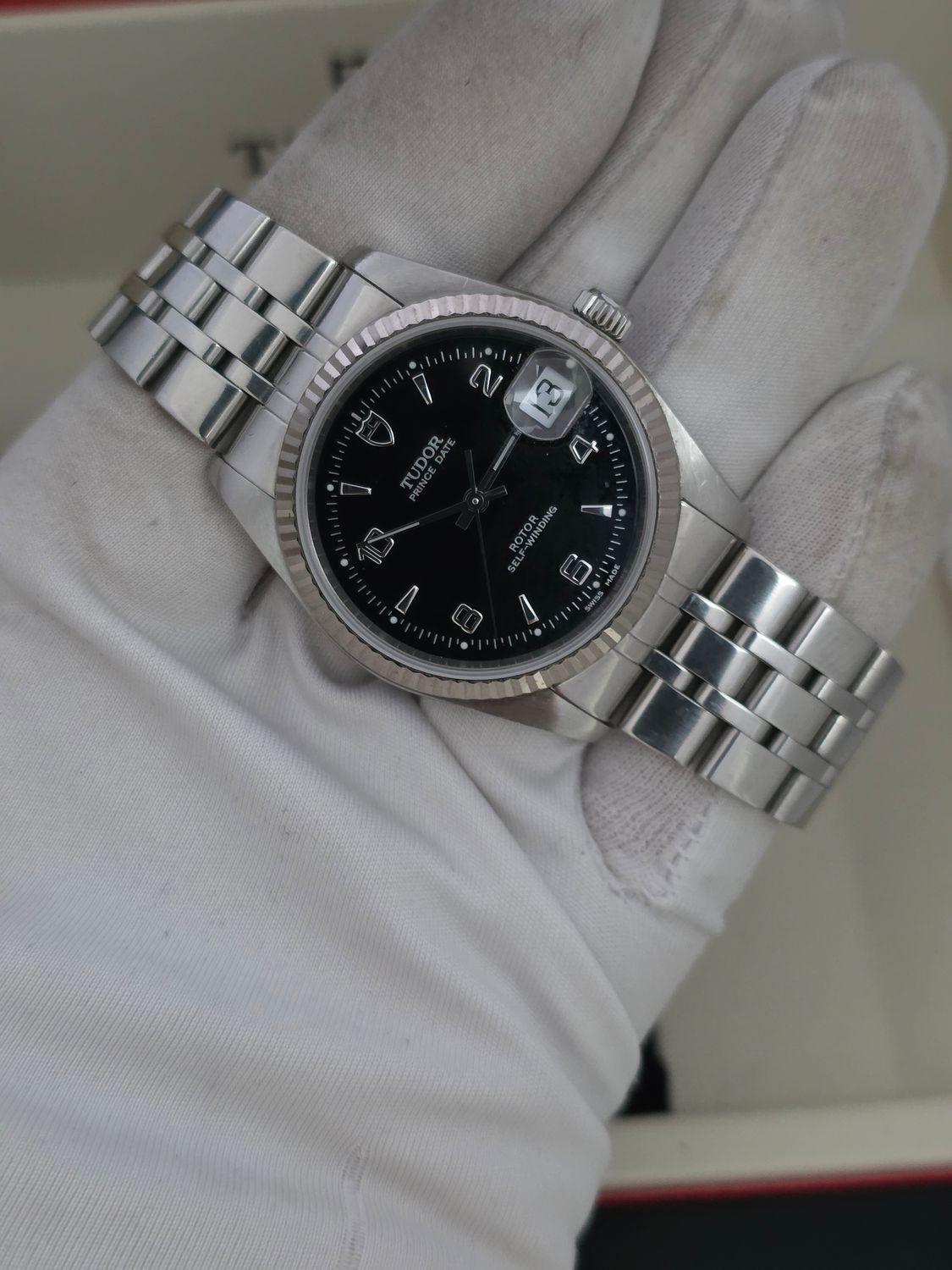 TUDOR Prince Date 74034 Black Dial Watch, Circa 2000, Excellent Condition
