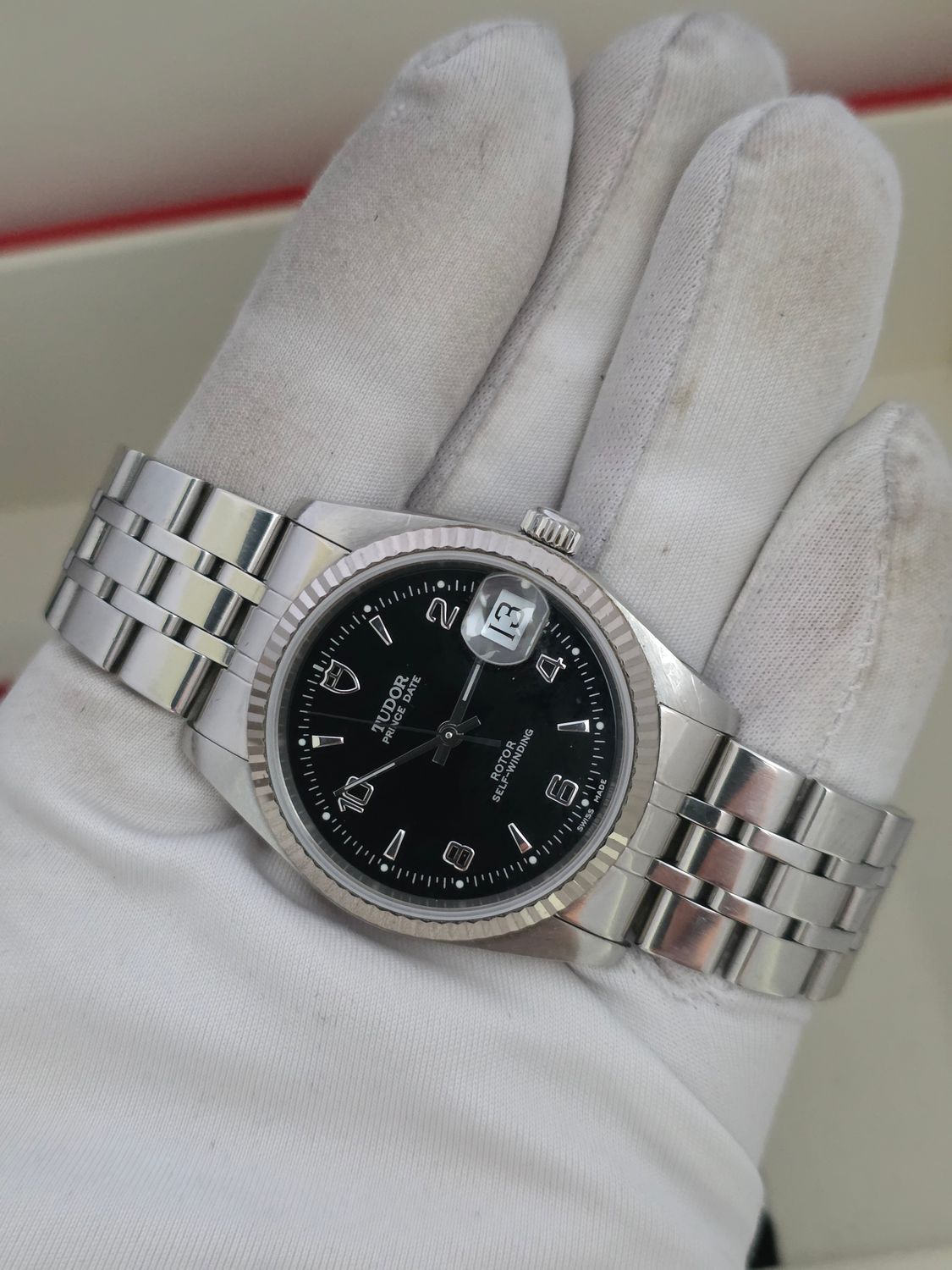TUDOR Prince Date 74034 Black Dial Watch, Circa 2000, Excellent Condition