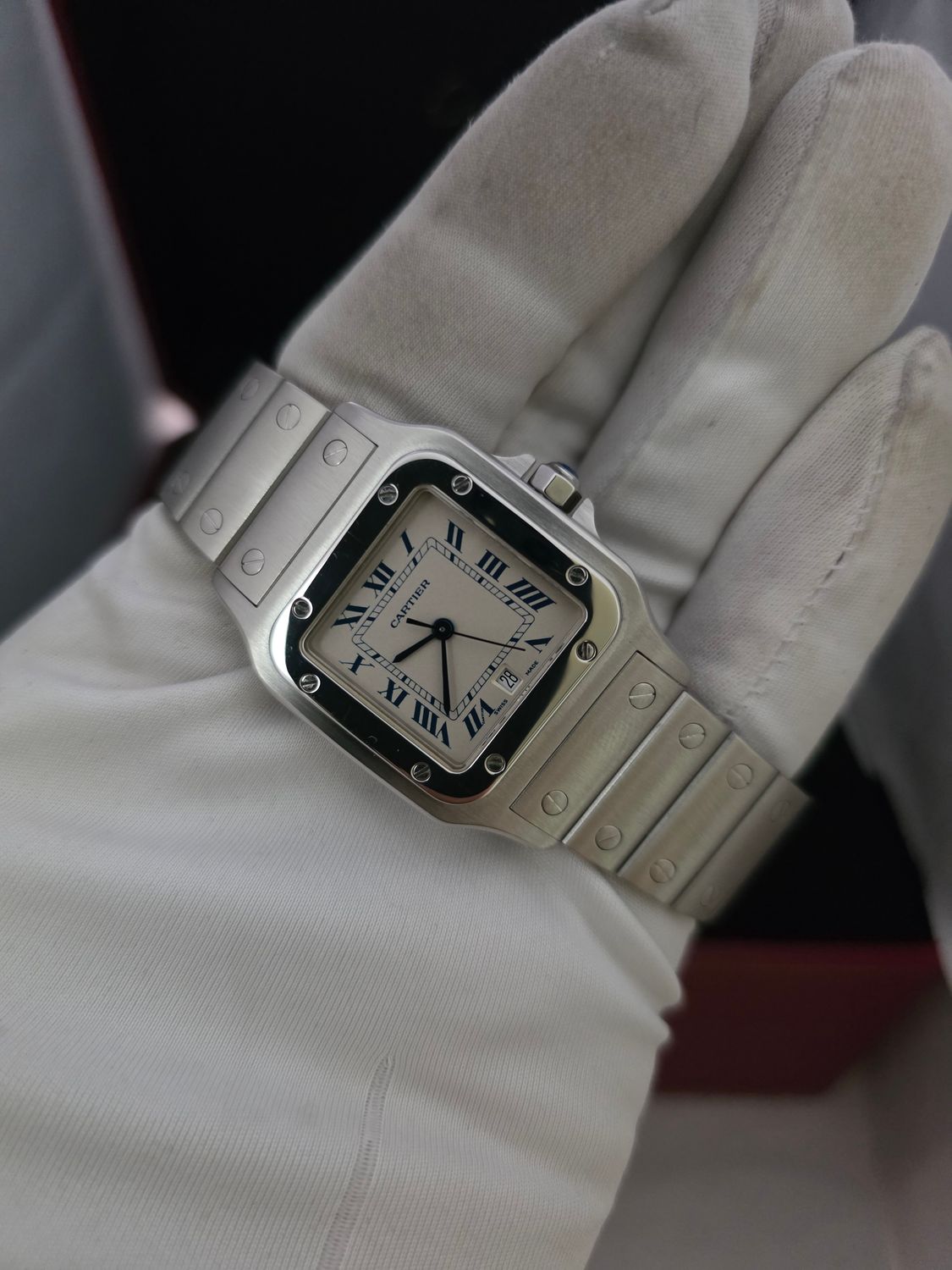 Cartier Santos De Cartier W20018D6 1564 29mm, 2017 Box &amp; Papers