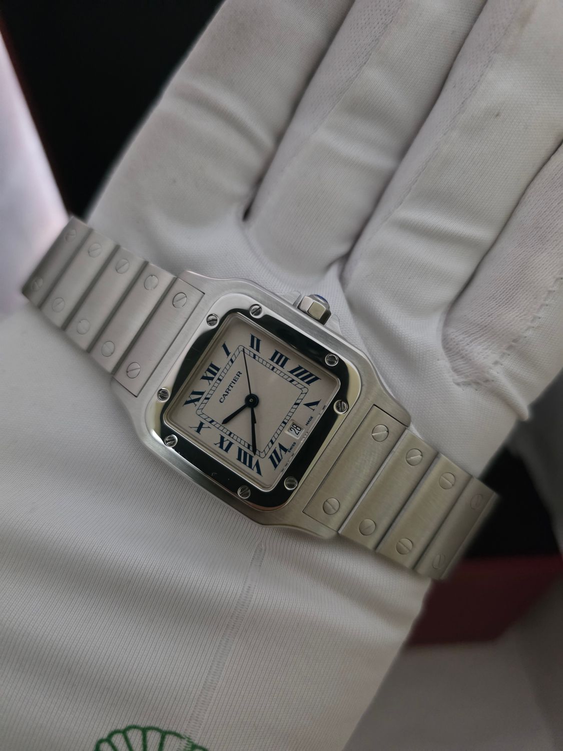 Cartier Santos De Cartier W20018D6 1564 29mm, 2017 Box &amp; Papers