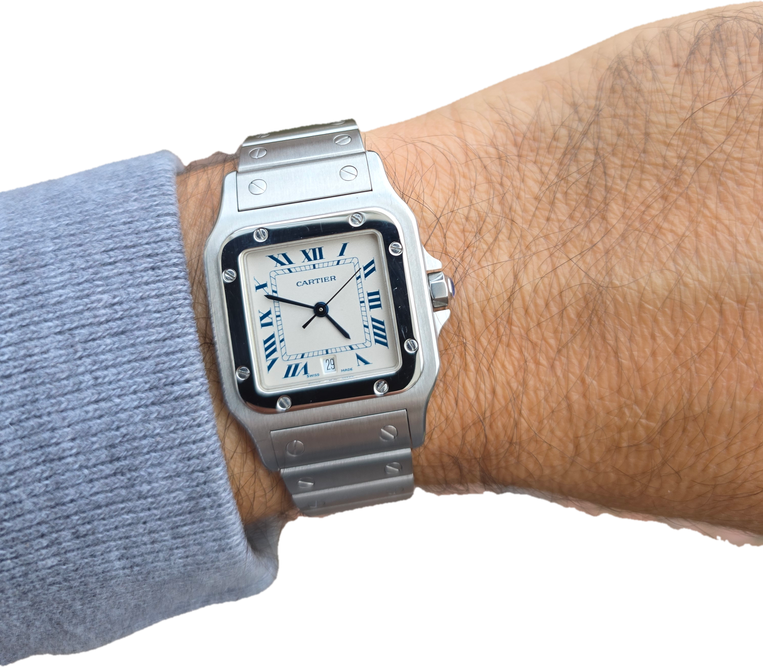 Cartier Santos De Cartier W20018D6 1564 29mm, 2017 Box &amp; Papers