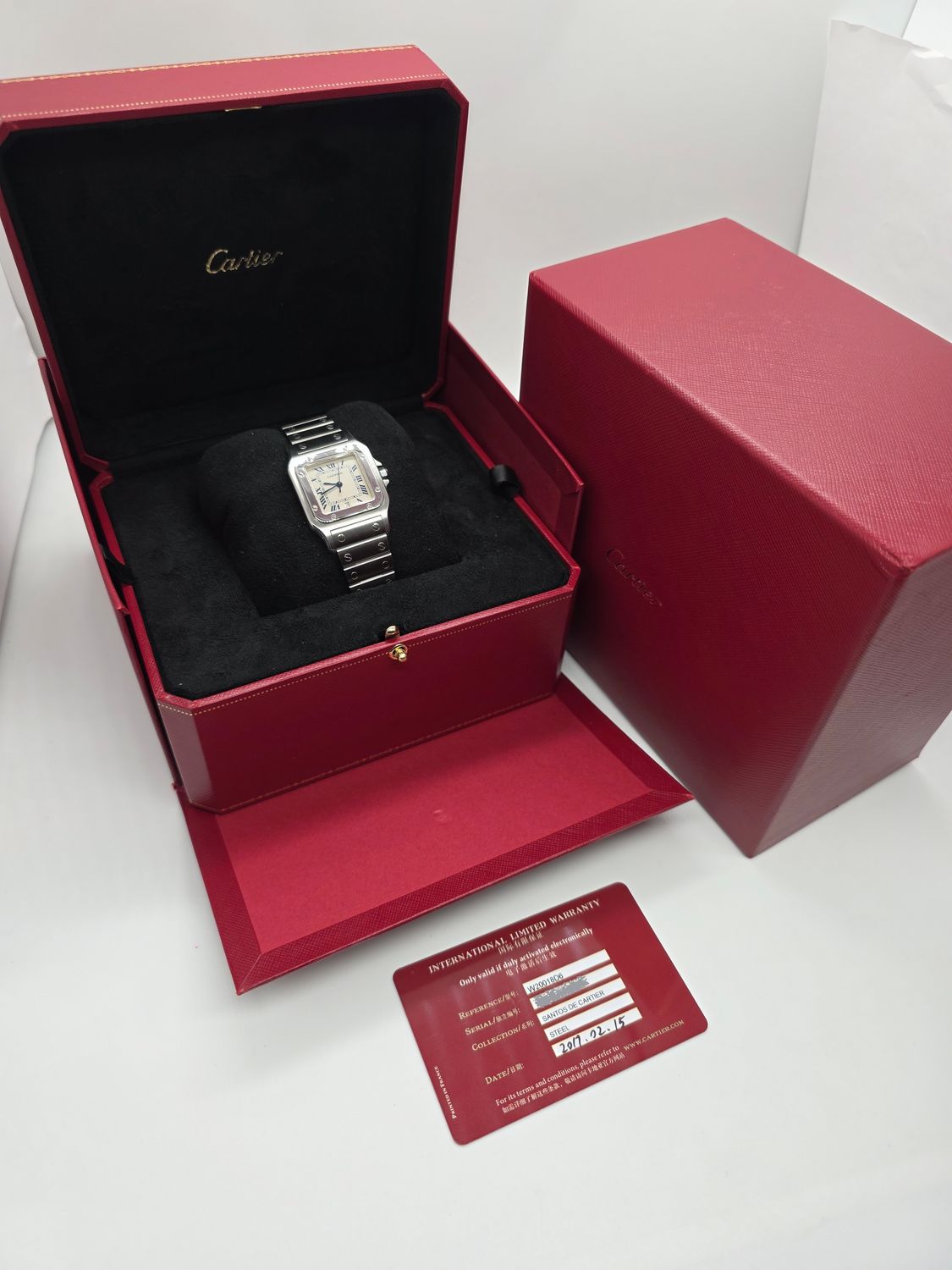 Cartier Santos De Cartier W20018D6 1564 29mm, 2017 Box &amp; Papers