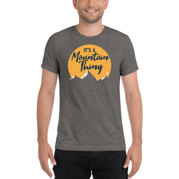 Boonies - Mountain Thing TriBlend Unisex T-shirt, Color: Grey Triblend, Size: XS
