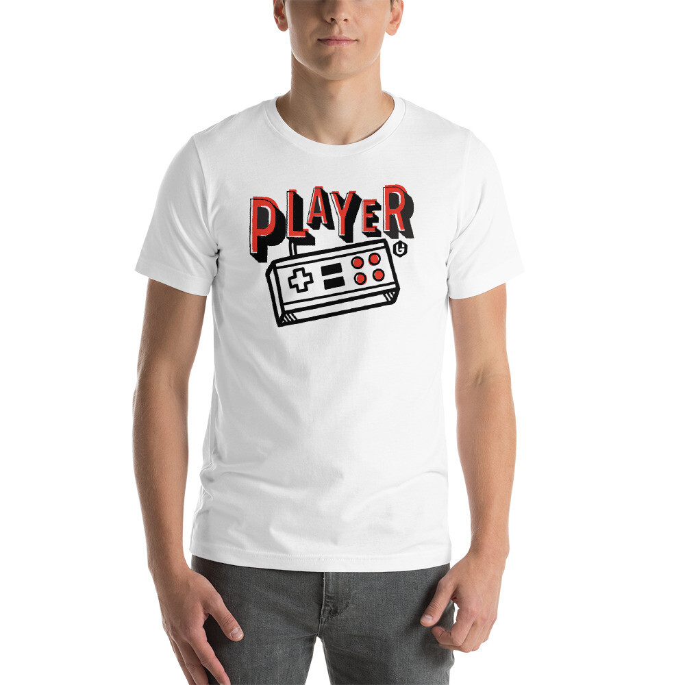 Player - Old School Unisex T-shirt, Color: White, Size: XS