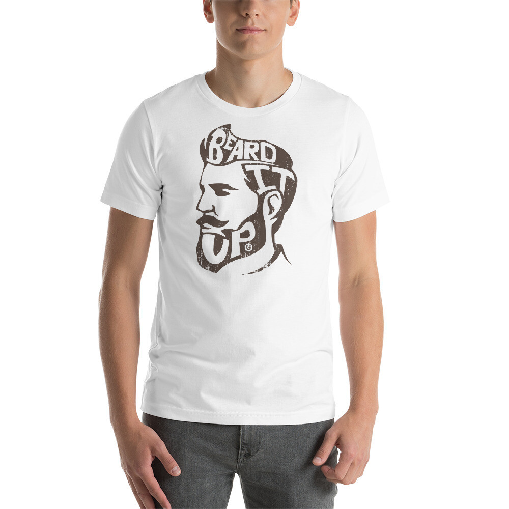 Troublemaker - Beard It Up Unisex T-shirt, Color: White, Size: XS
