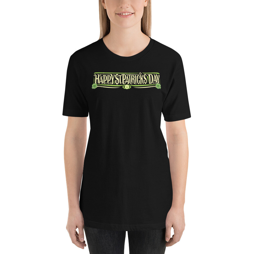 Holiday - Happy St. Pats Unisex T-shirt, Color: Black, Size: XS